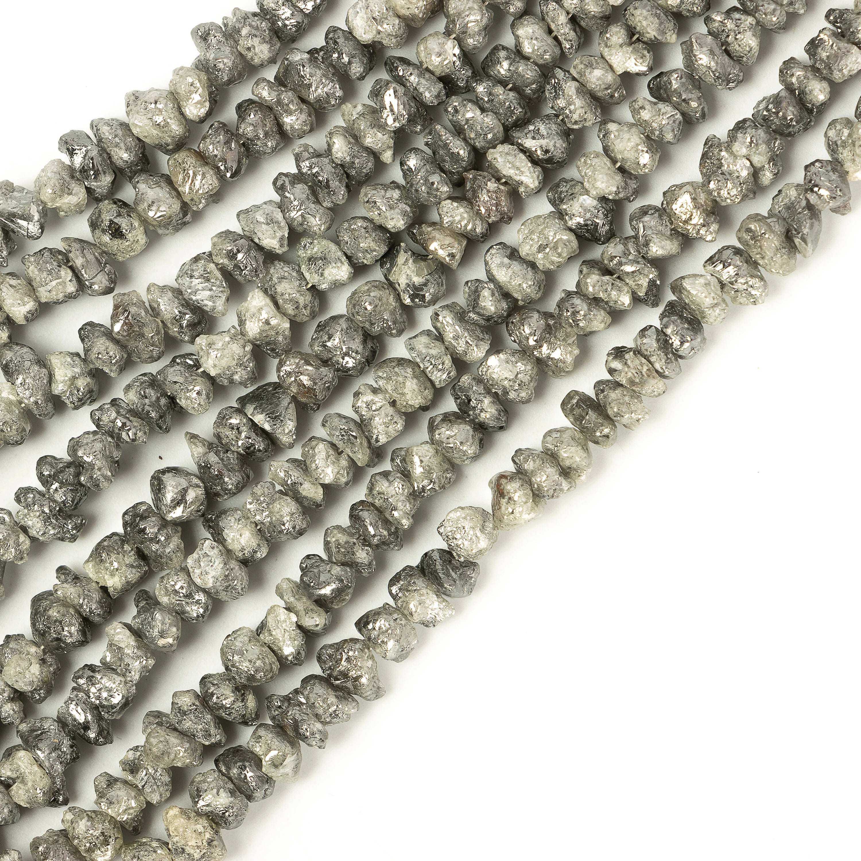 Grey Diamond Uncut Beads, Rough Diamond Uncut Beads, SKU2267