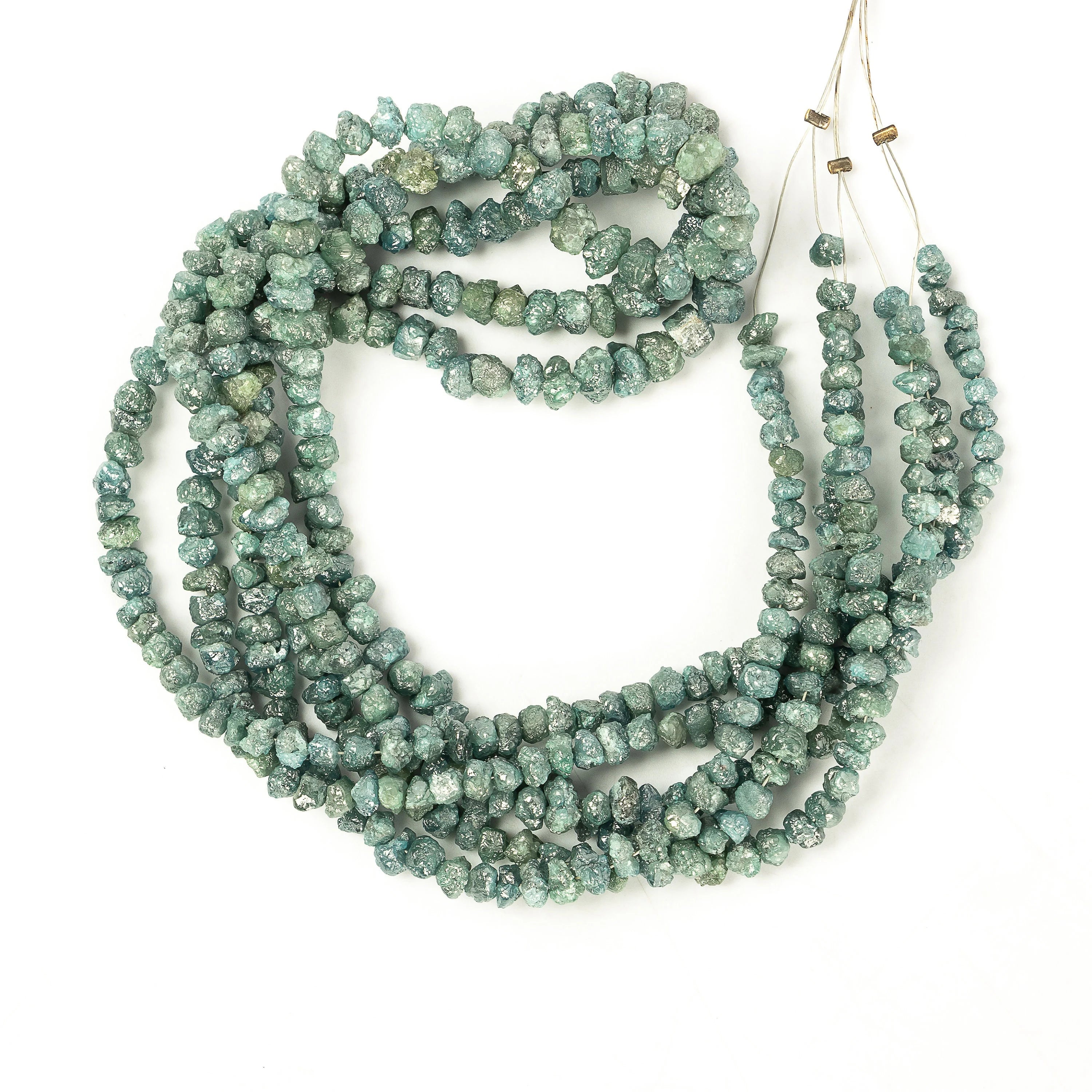 Green Diamond Uncut Beads, Rough Diamond Beads, SKU2269