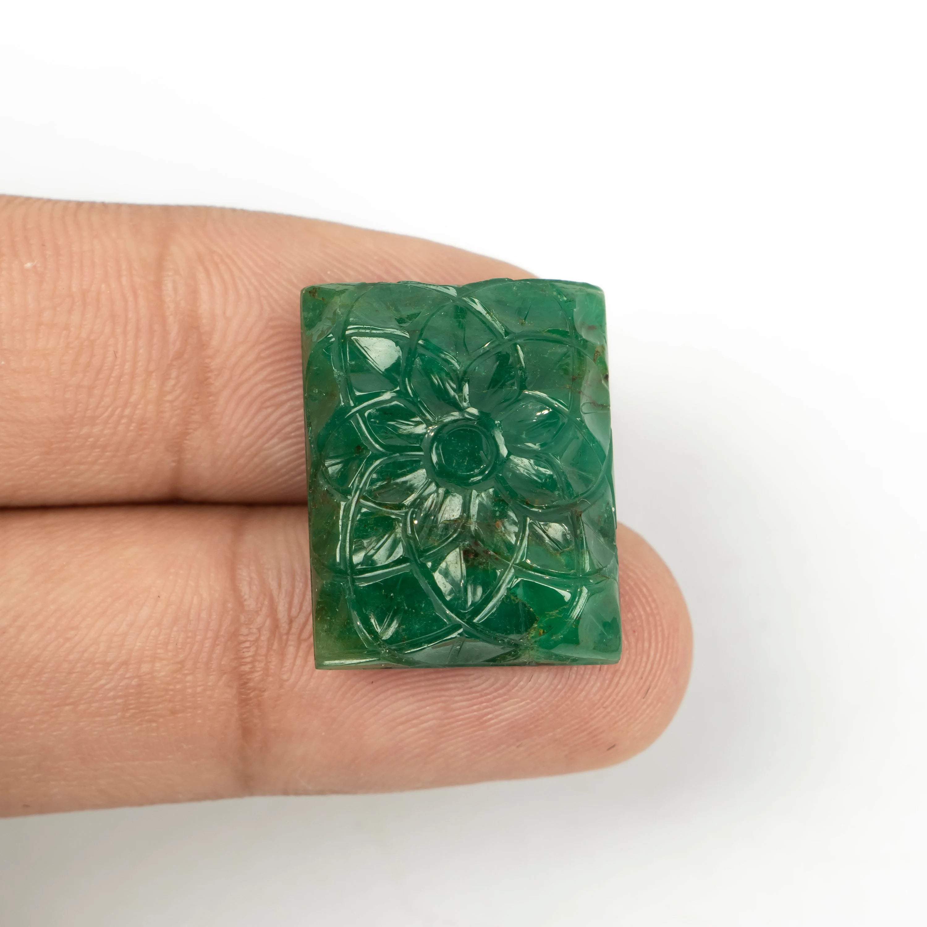 Natural Emerald Fancy Shape Gemstone, Emerald Fancy Carving Loose Gemstone, Emerald Jewelry Making Handmade Carving Gemstone SKU 2302