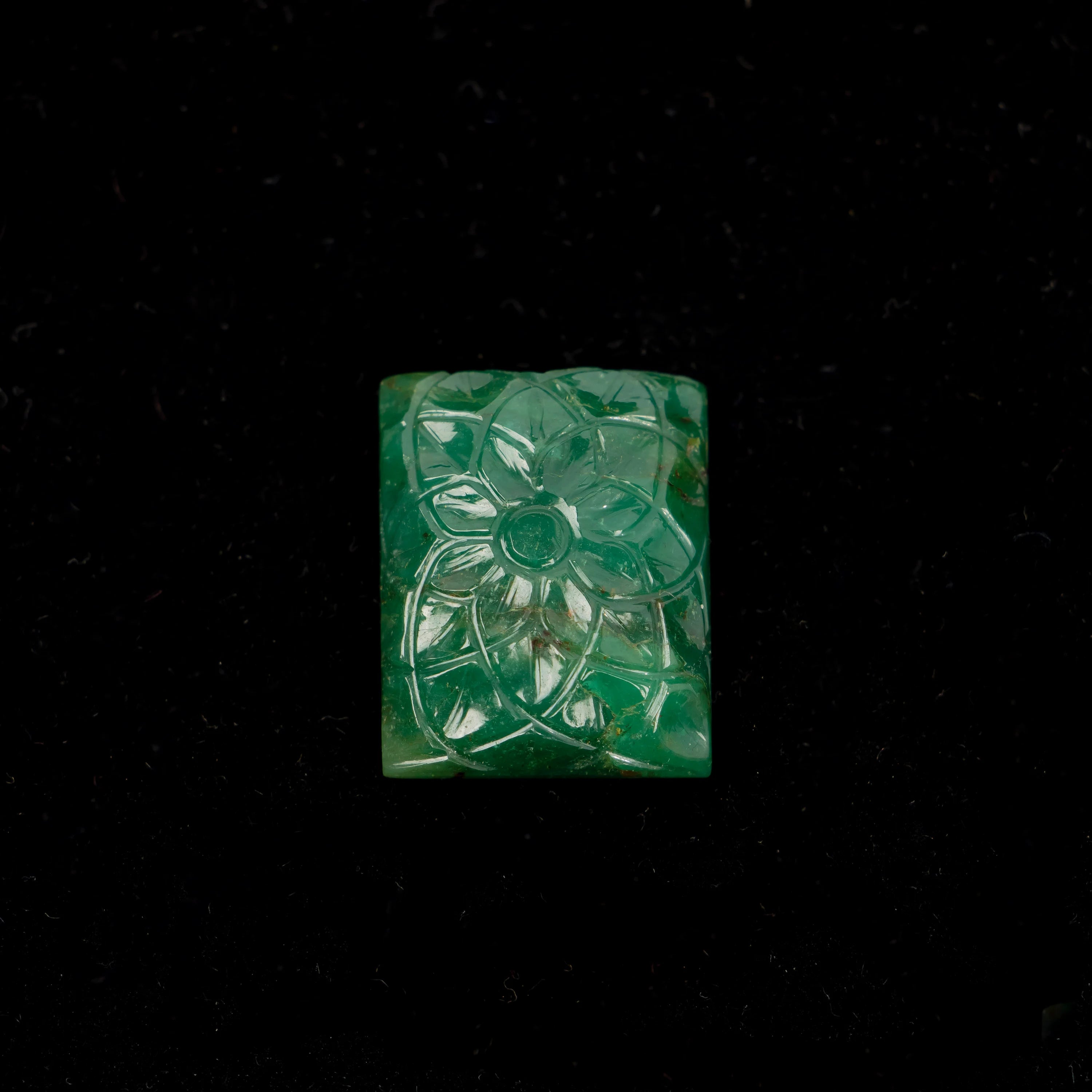 Natural Emerald Fancy Shape Gemstone, Emerald Fancy Carving Loose Gemstone, Emerald Jewelry Making Handmade Carving Gemstone SKU 2302