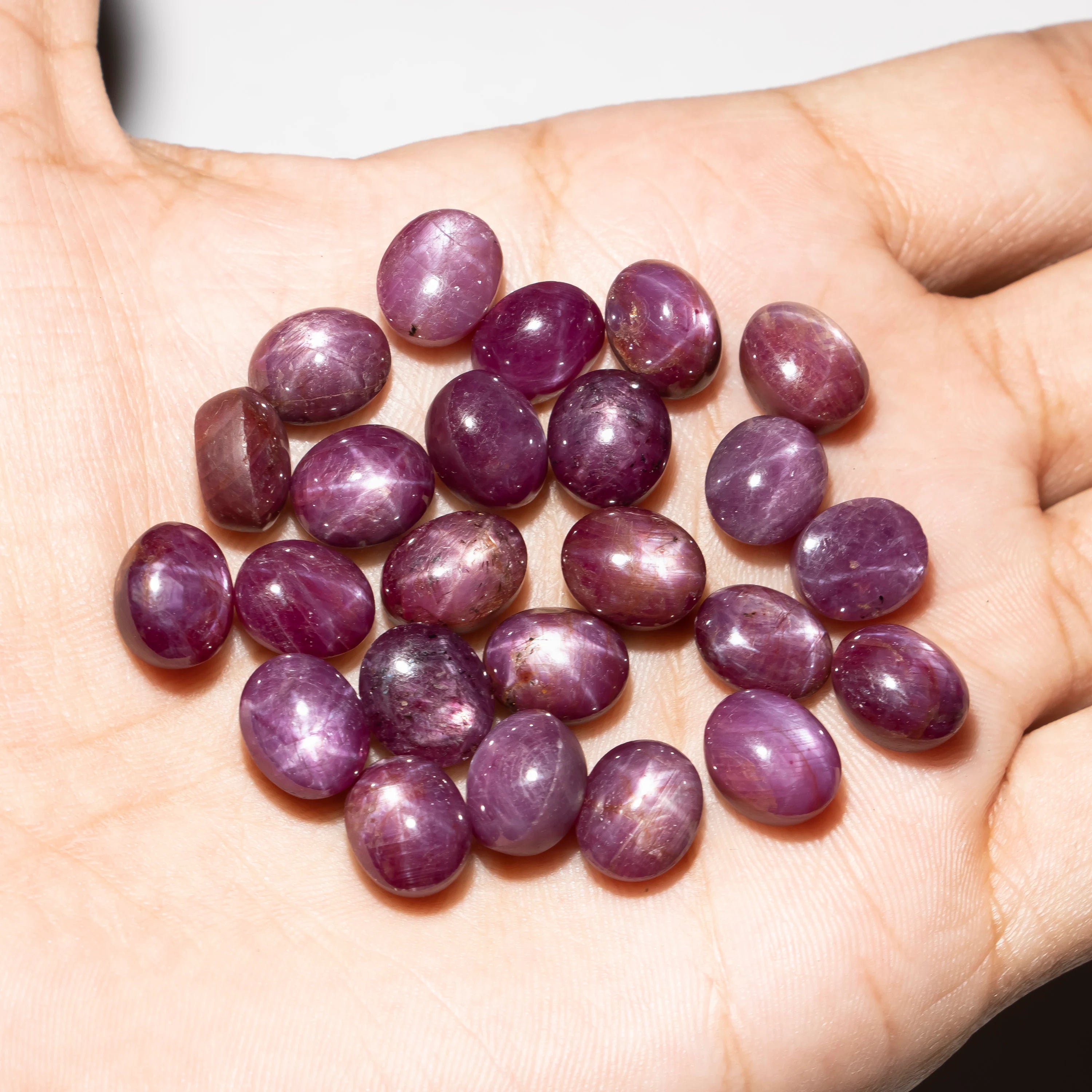Natural Star Ruby Cabochon, Smooth Oval Cabochons, 9x11 mm Oval Shape Ruby, SKU2330