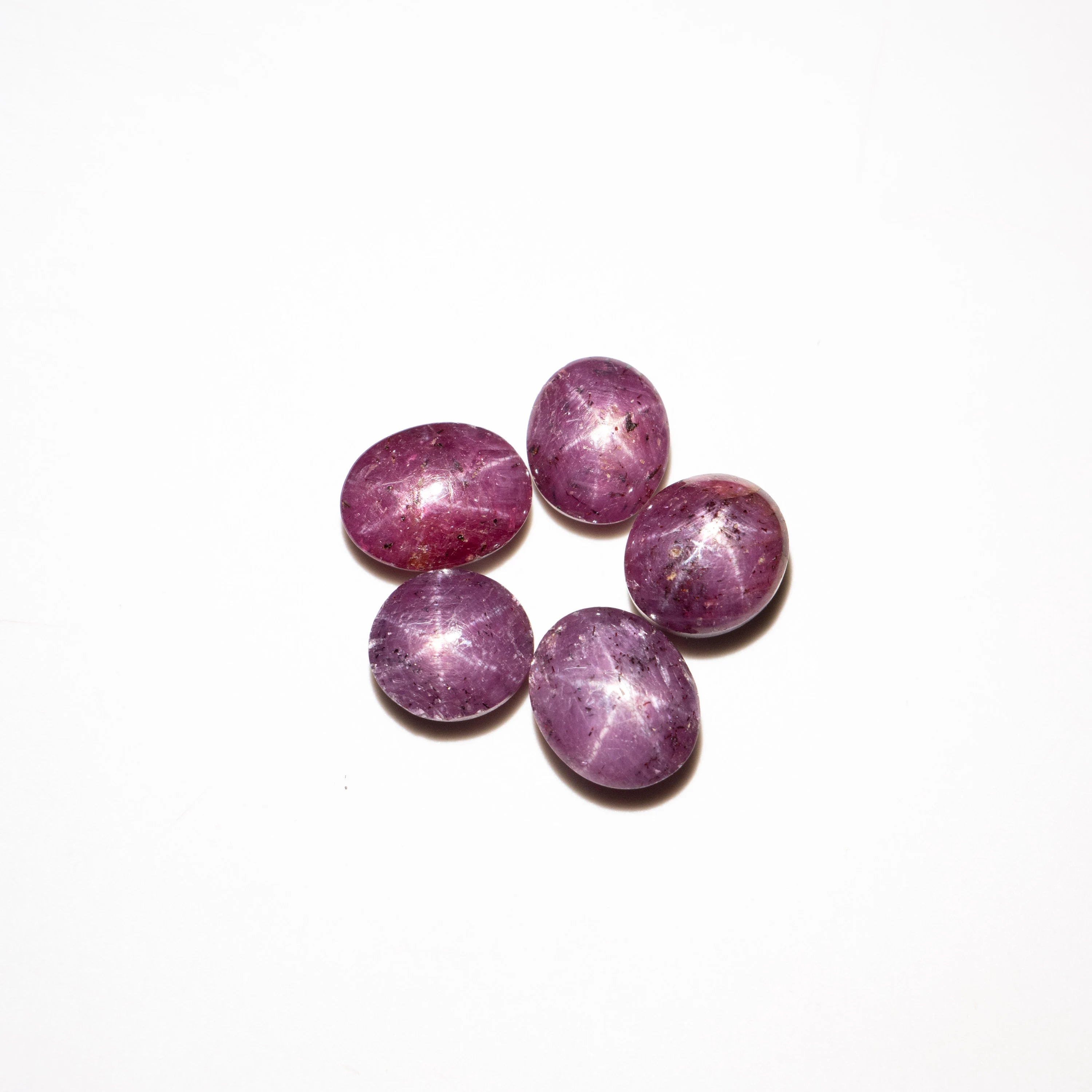 Ruby Star Calibrated Oval Cabs Loose Gemstone, Star Ruby Oval Cabochon, SKU2325