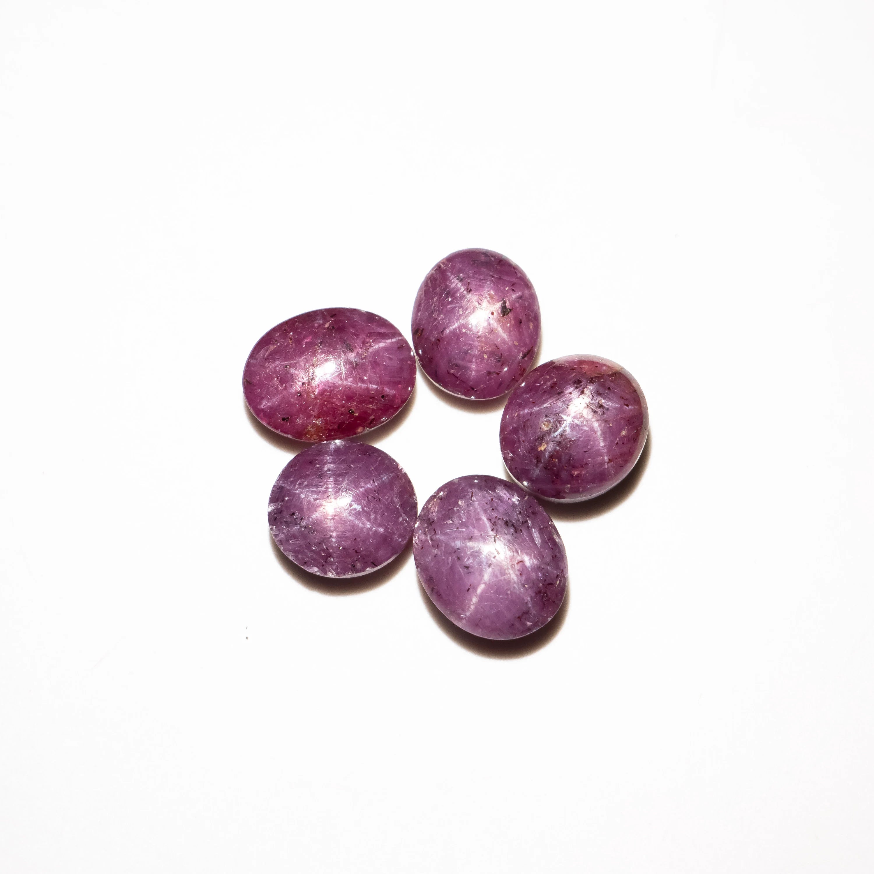 Ruby Star Calibrated Oval Cabs Loose Gemstone, Star Ruby Oval Cabochon, SKU2325