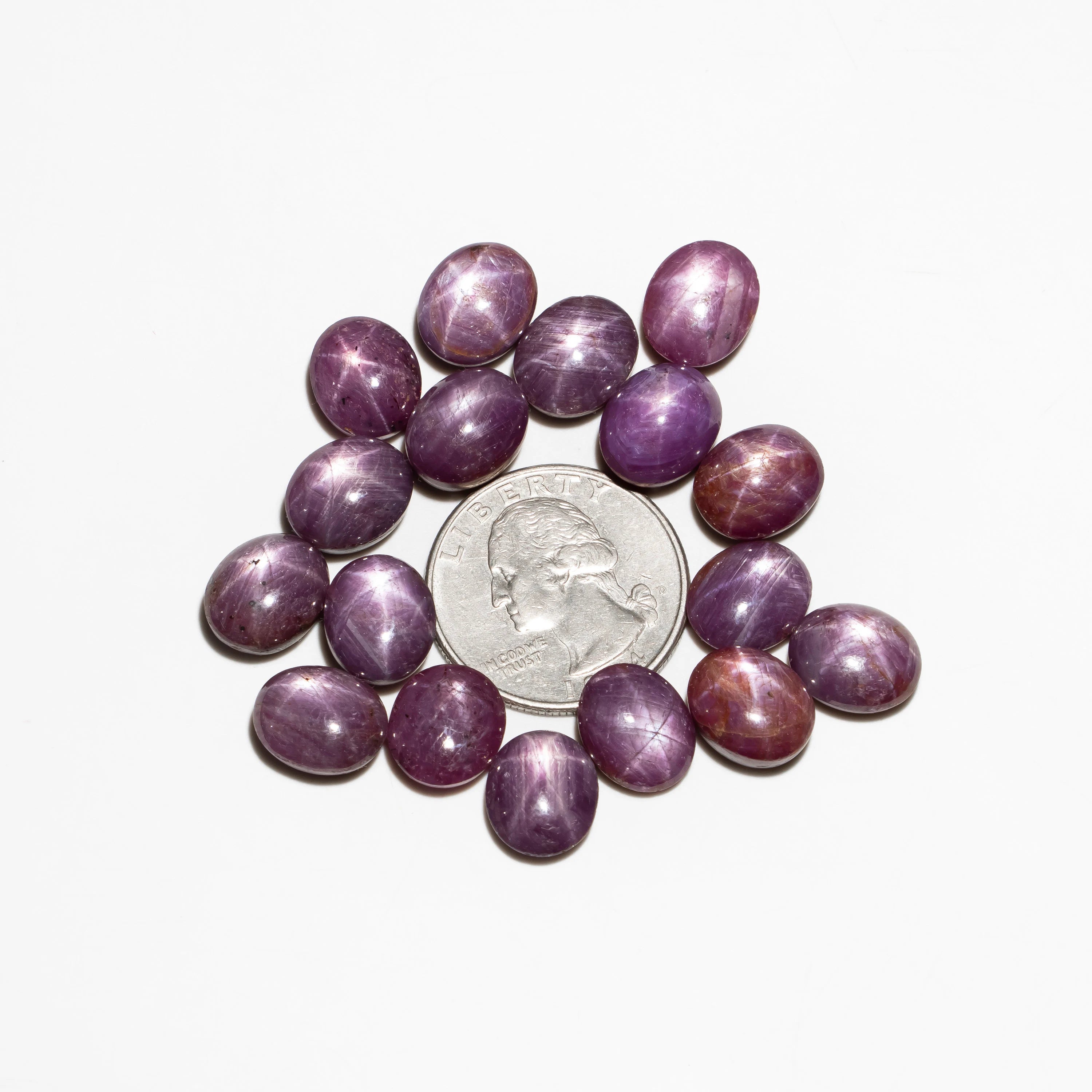 Natural Star Ruby Calibrated Oval Cabochon, 10x12 mm Cabs, SKU2331