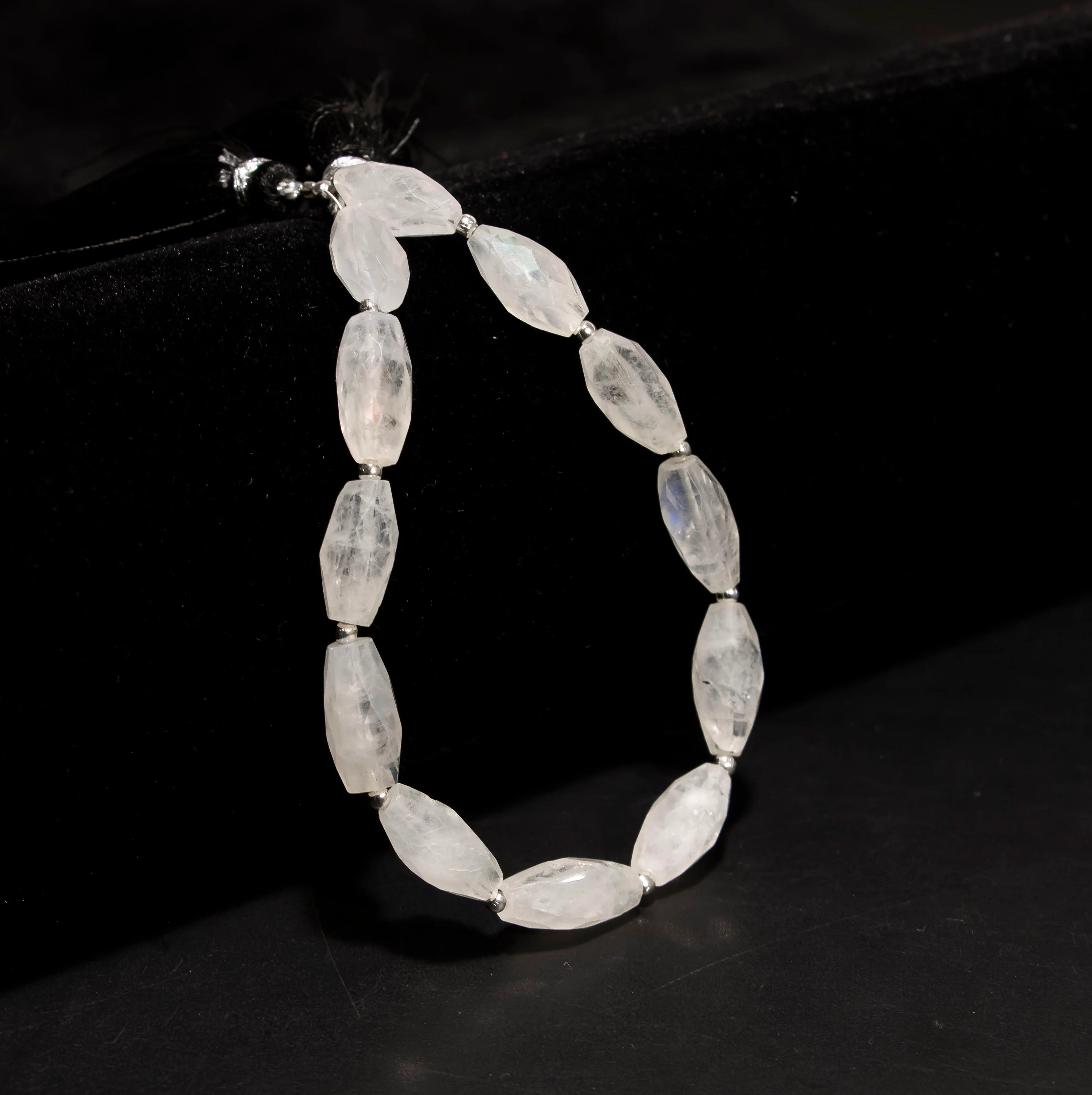 AA Quality Rainbow Moonstone Faceted Oval Beads Briolettes, Moonstone Straight Drill Beads, SKU2336