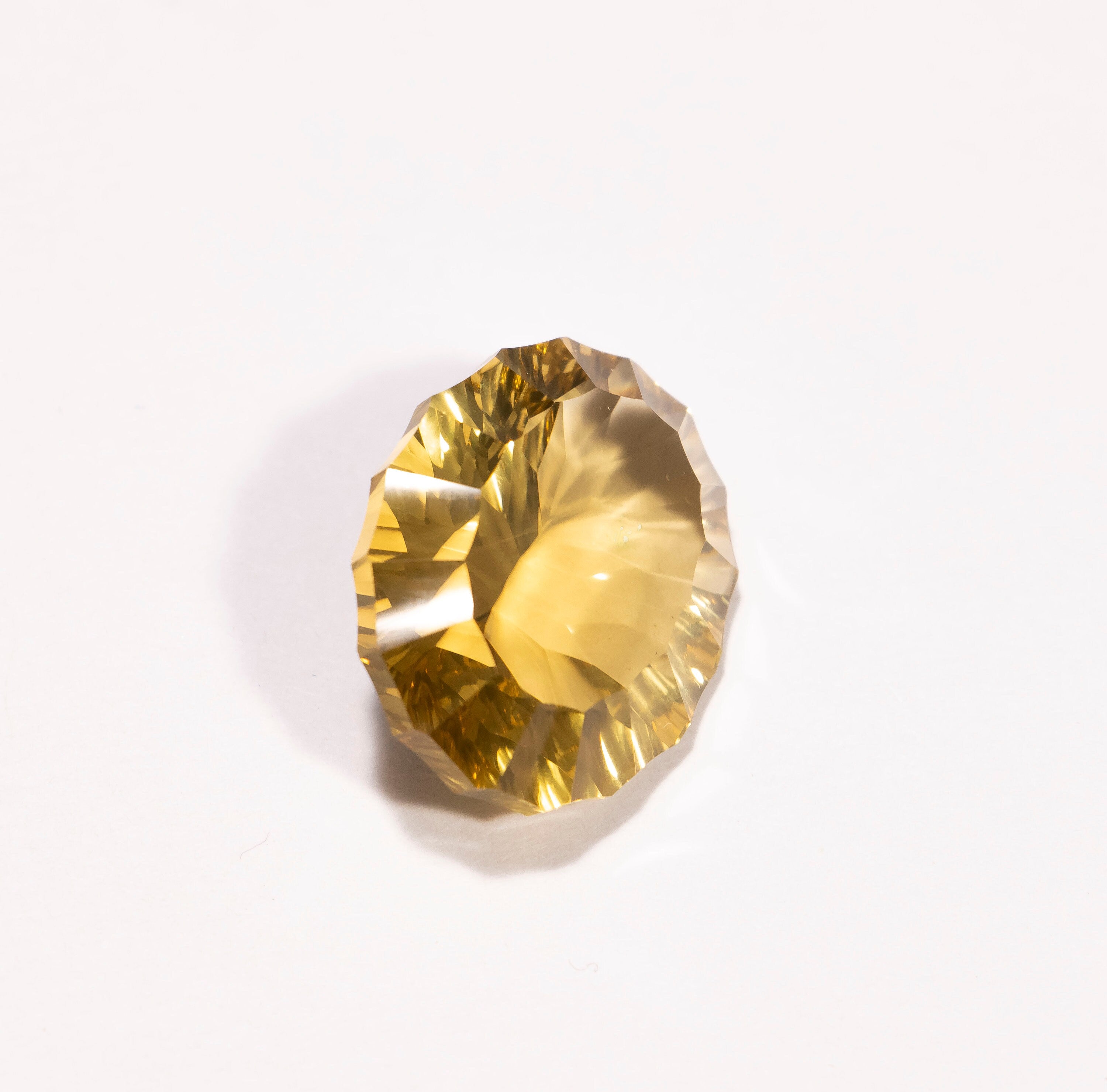 Beer Quartz Faceted Ring Gemstone, Quartz Diamond Cut Stone, SKU2360