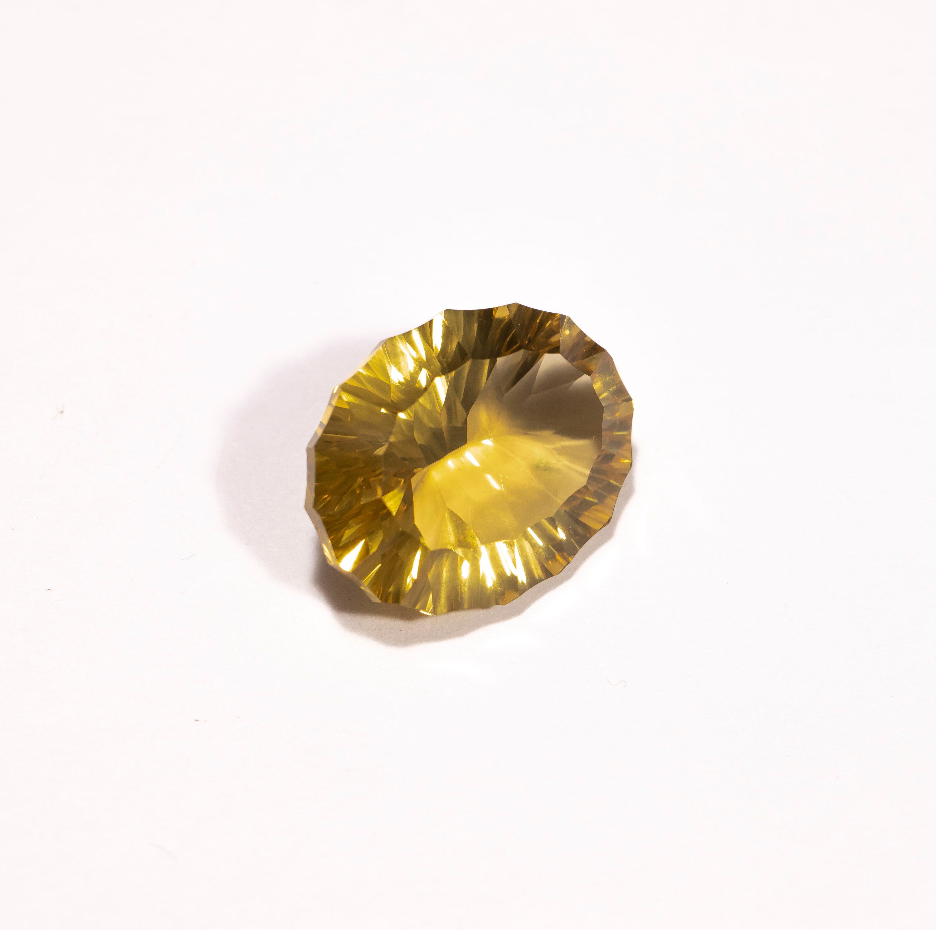 Beer Quartz Faceted Ring Gemstone, Quartz Diamond Cut Stone, SKU2360