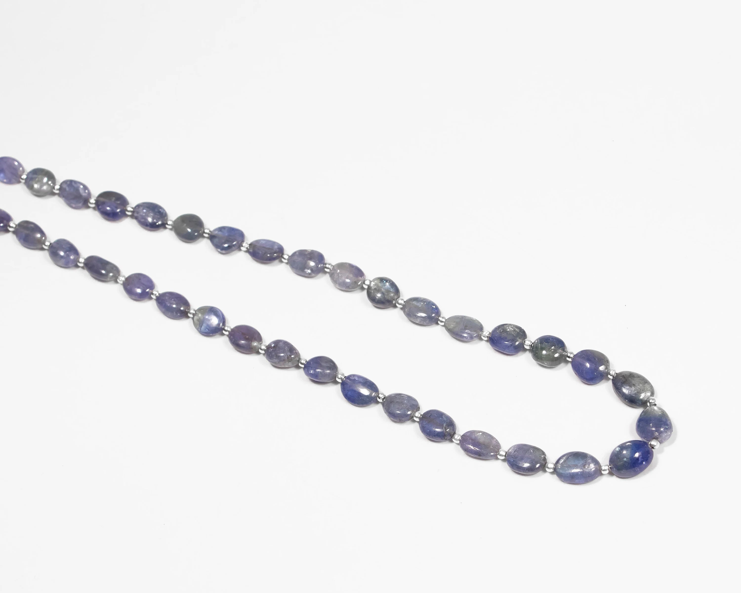 Natural Bi Color Tanzanite Smooth Oval Gemstone Beads, Handmade Beaded Jewelry Maker, SKU2314