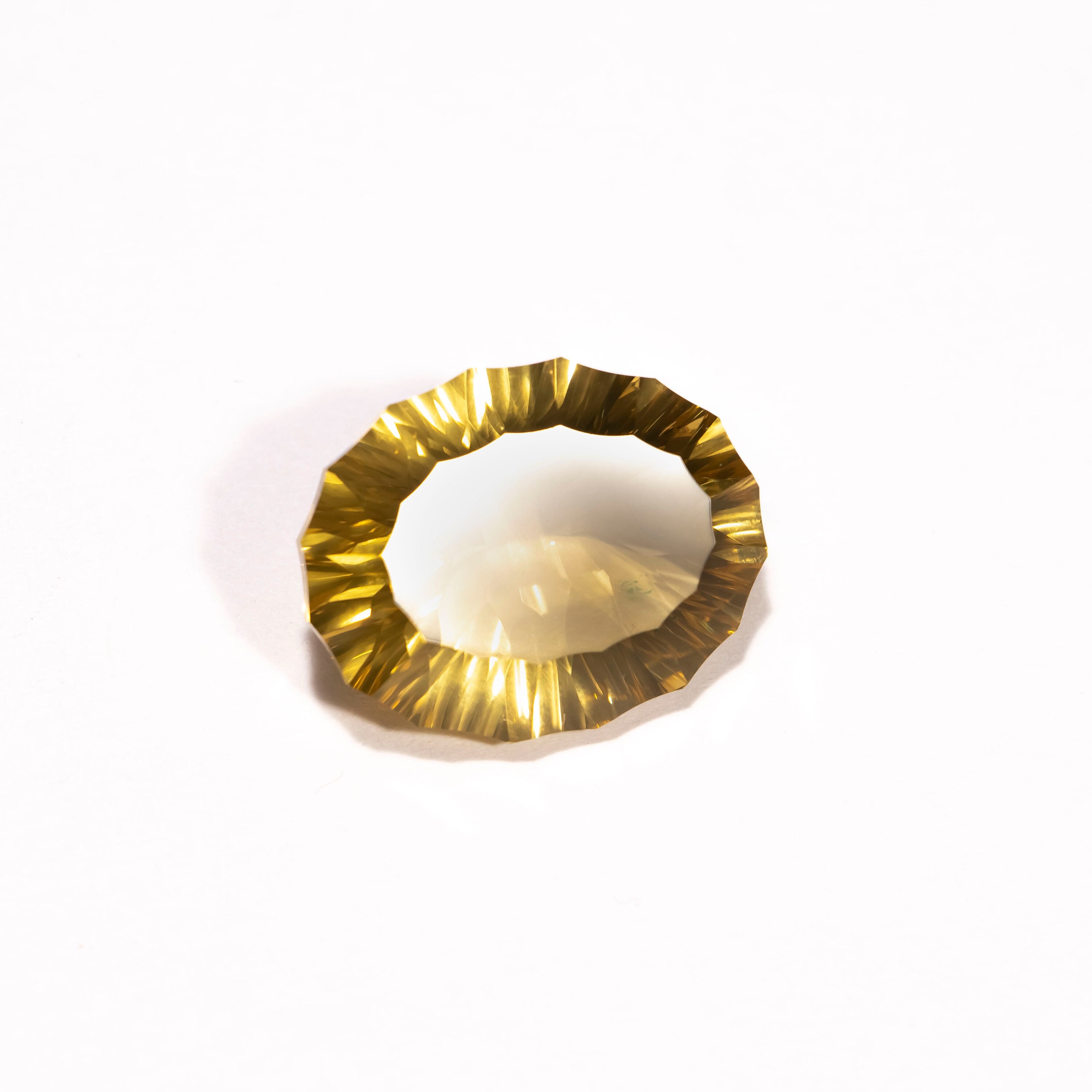 Beer Quartz Faceted Ring Gemstone, Quartz Diamond Cut Stone, SKU2360