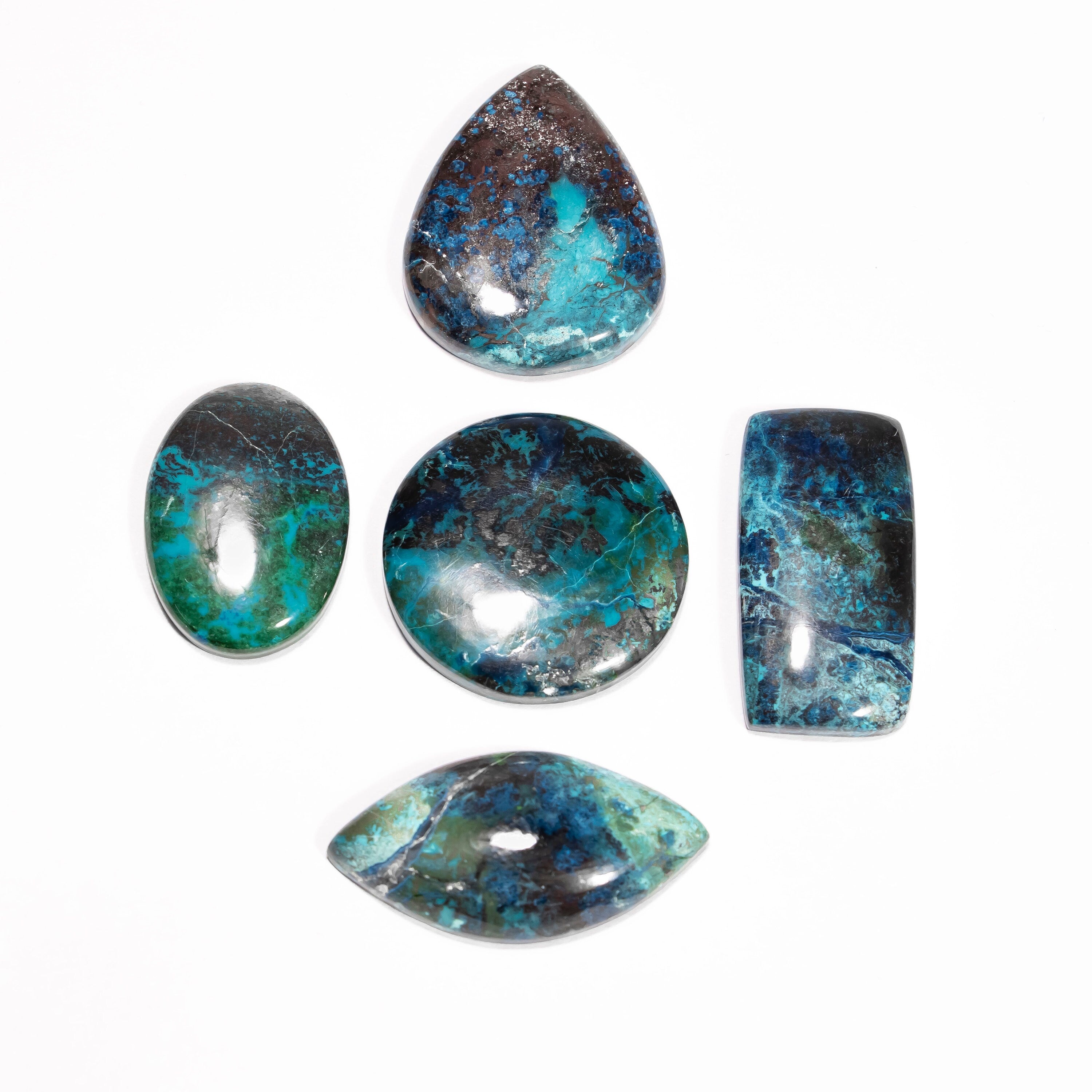 Shattuckite Smooth Cabochon, Shattuckite Mix Shape Cabochon Gemstone, SKU2357