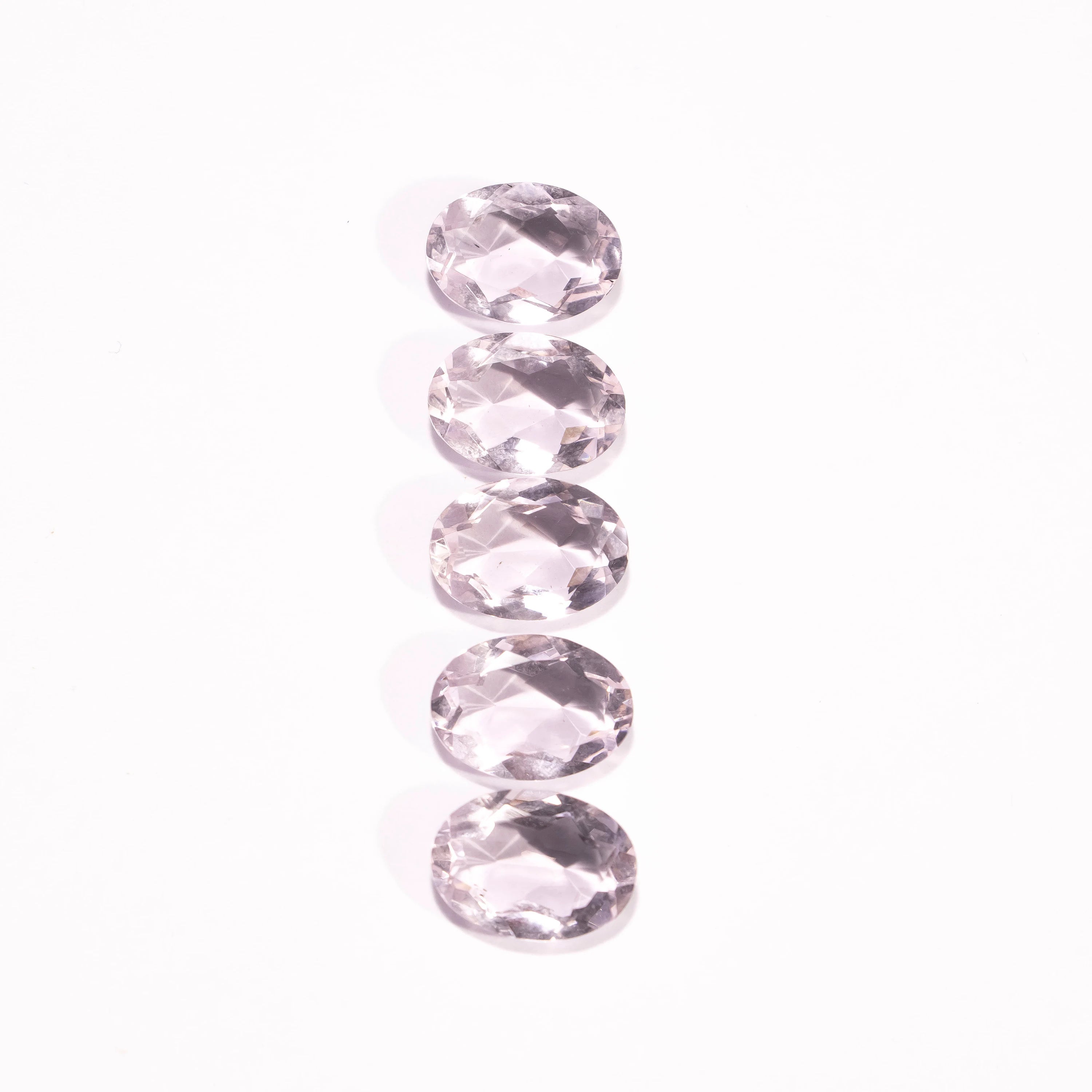 5 Pieces Lot Rose Quartz Faceted Oval Shape Calibrated Cabochon, 13x18 mm Ring Oval Gemstone, SKU2365