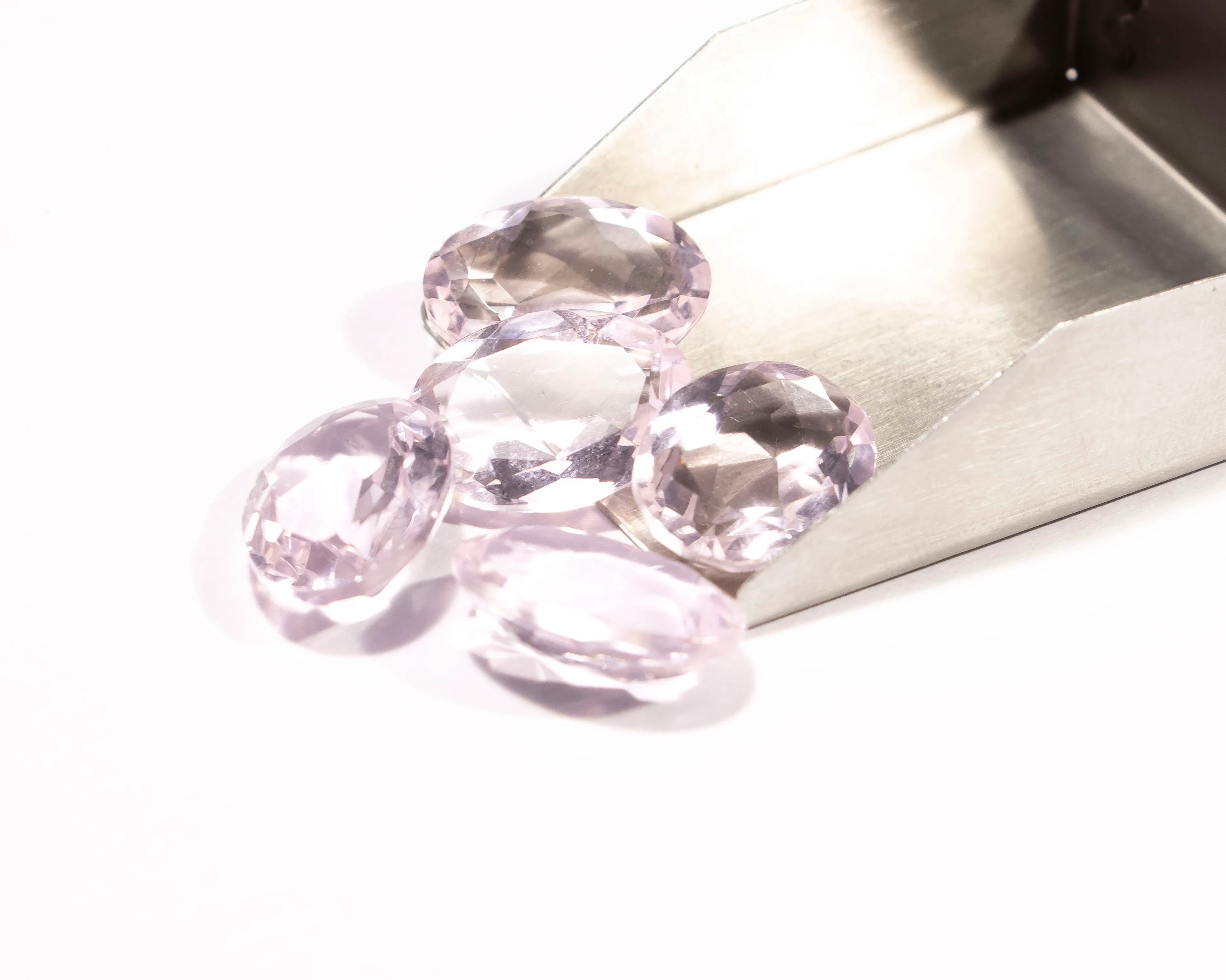 5 Pieces Lot Rose Quartz Faceted Oval Shape Calibrated Cabochon, 13x18 mm Ring Oval Gemstone, SKU2365