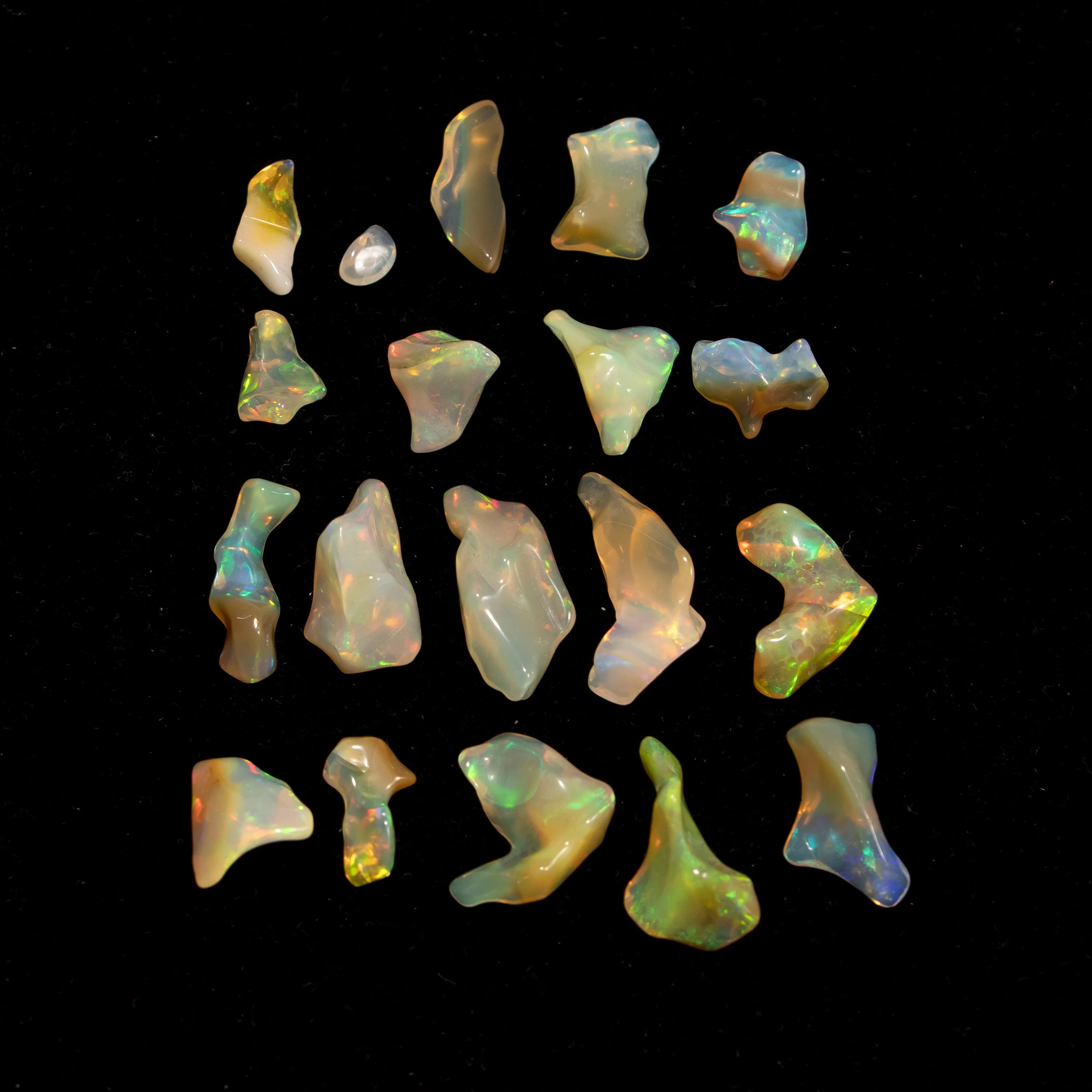 Ethiopian Opal Smooth Unshaped Free Forms, 3.5x6 mm To 10x19 mm, SKU2339