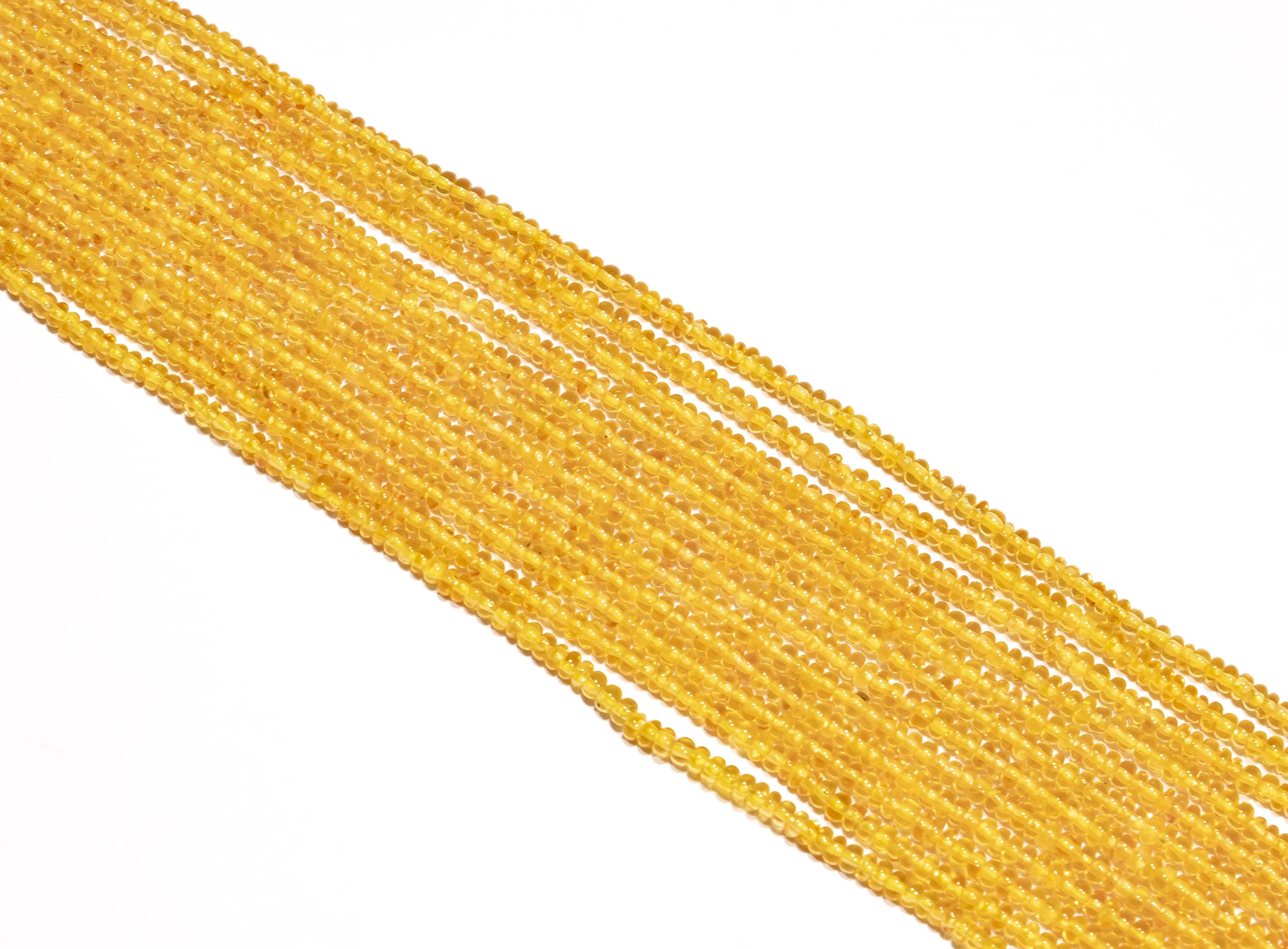 Yellow Songea Sapphire Smooth Rondelle Beads, Natural Sapphire Beads Suppliers, SKU2194