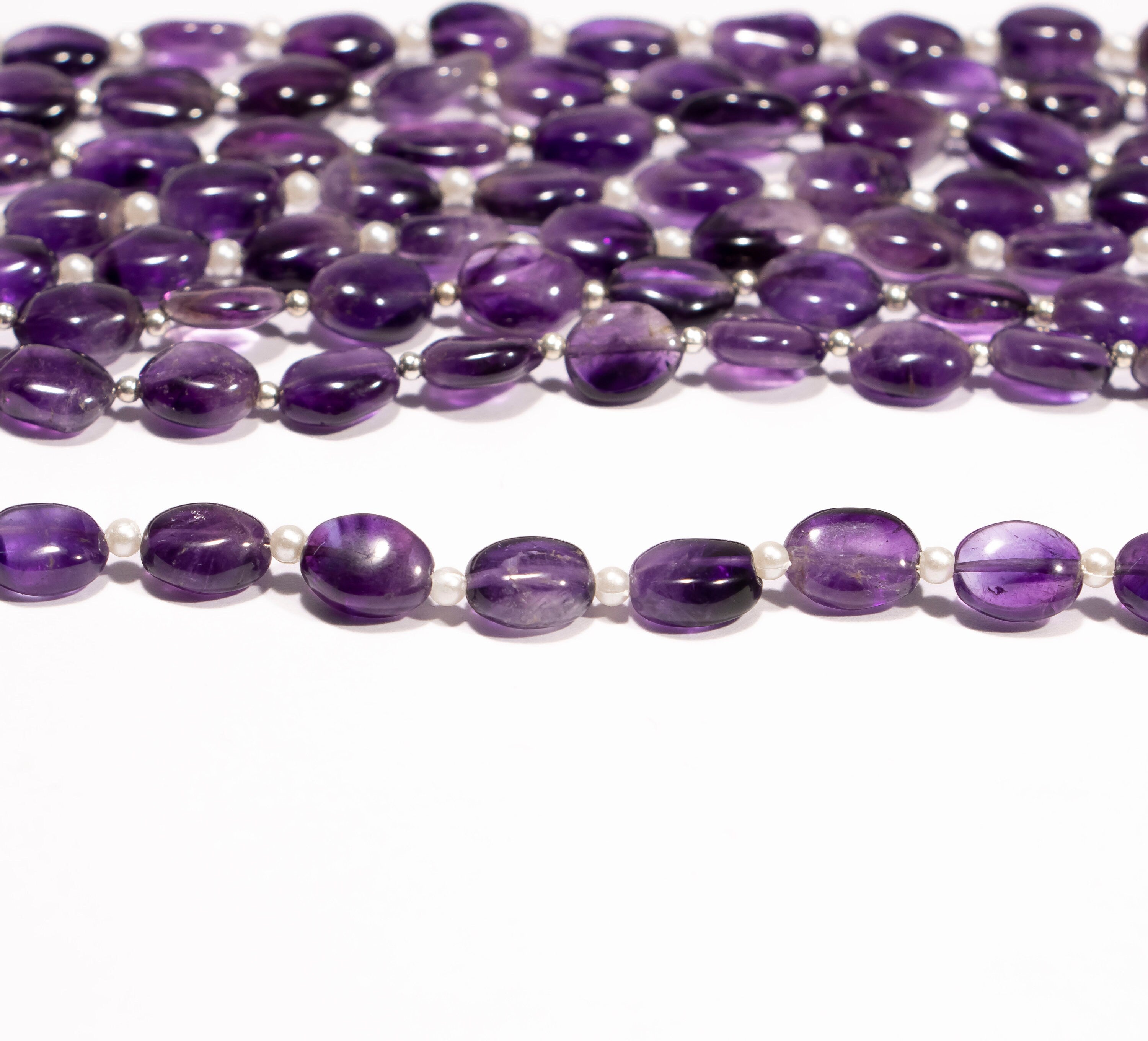 Amethyst Smooth Oval Beads Briolettes, Amethyst Smooth Beads, SKU2347