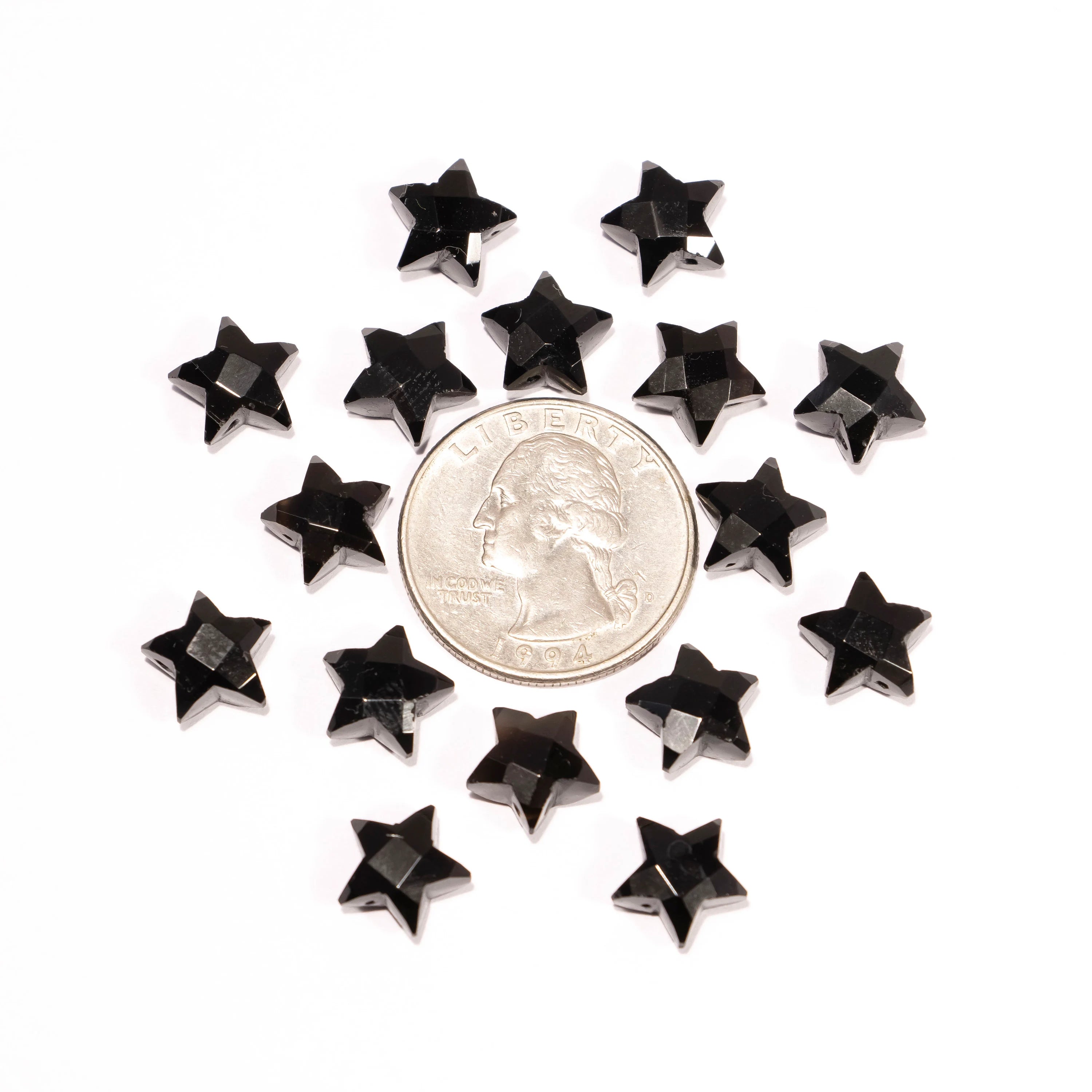 AA Quality Black Onyx Faceted Star Gemstone, Star Onyx Craft Jewelry Making Gemstone, SKU2390