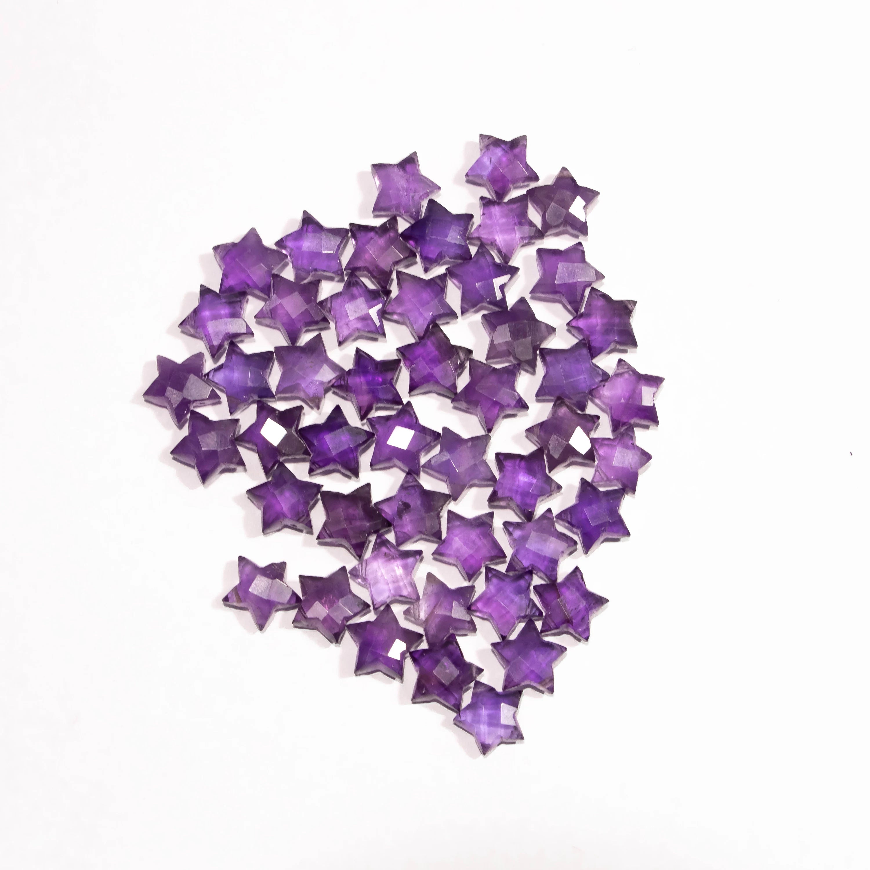 AA Quality Amethyst Faceted Star Gemstone, Amethyst Star stone, SKU2393