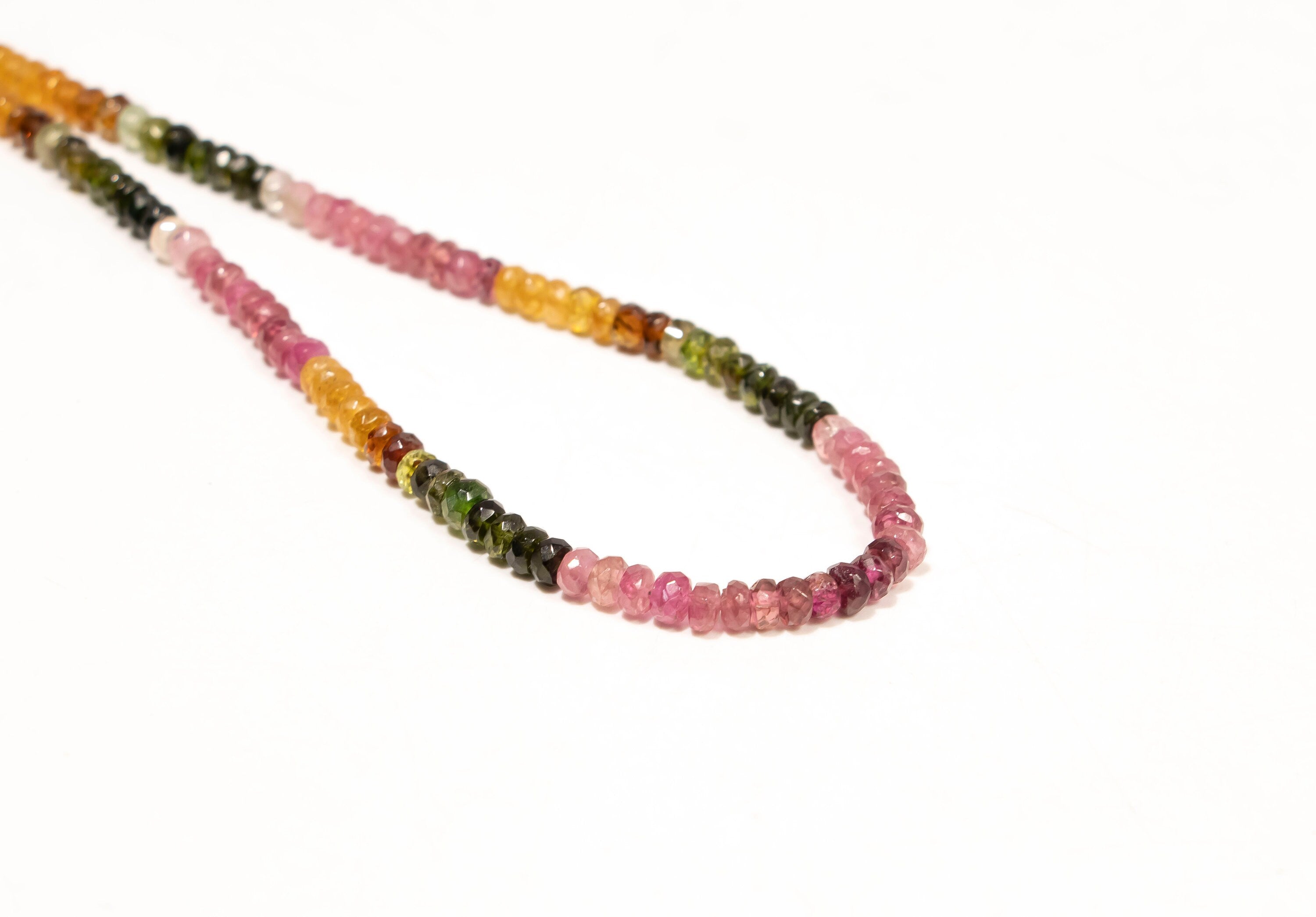 AA Quality Multi Tourmaline Faceted Rondelle Gemstone Beads,  41 Strands Lot, 4 - 4.5 mm Beads, SKU2404