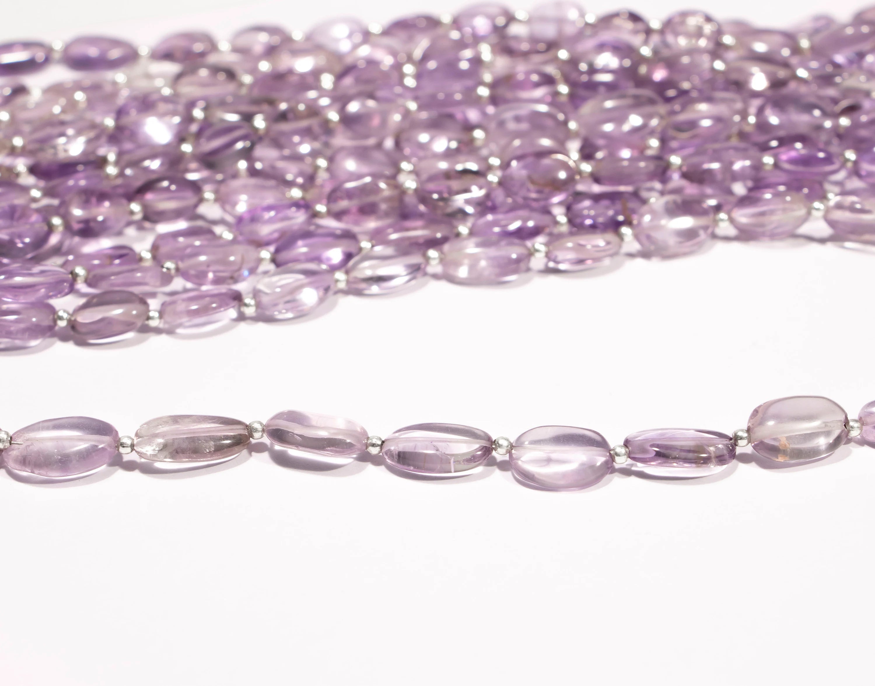 Amethyst Smooth Oval Beads Briolettes, Amethyst Smooth Beads, Amethyst Oval Beads, Jewelry Making Gemstone Briolettes