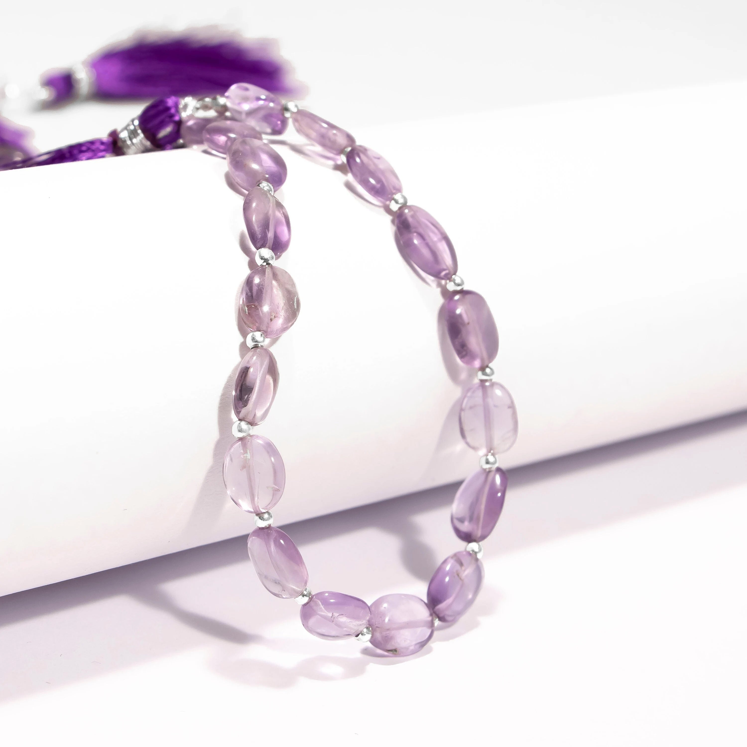 Amethyst Smooth Oval Beads Briolettes, Amethyst Smooth Beads, Amethyst Oval Beads, Jewelry Making Gemstone Briolettes