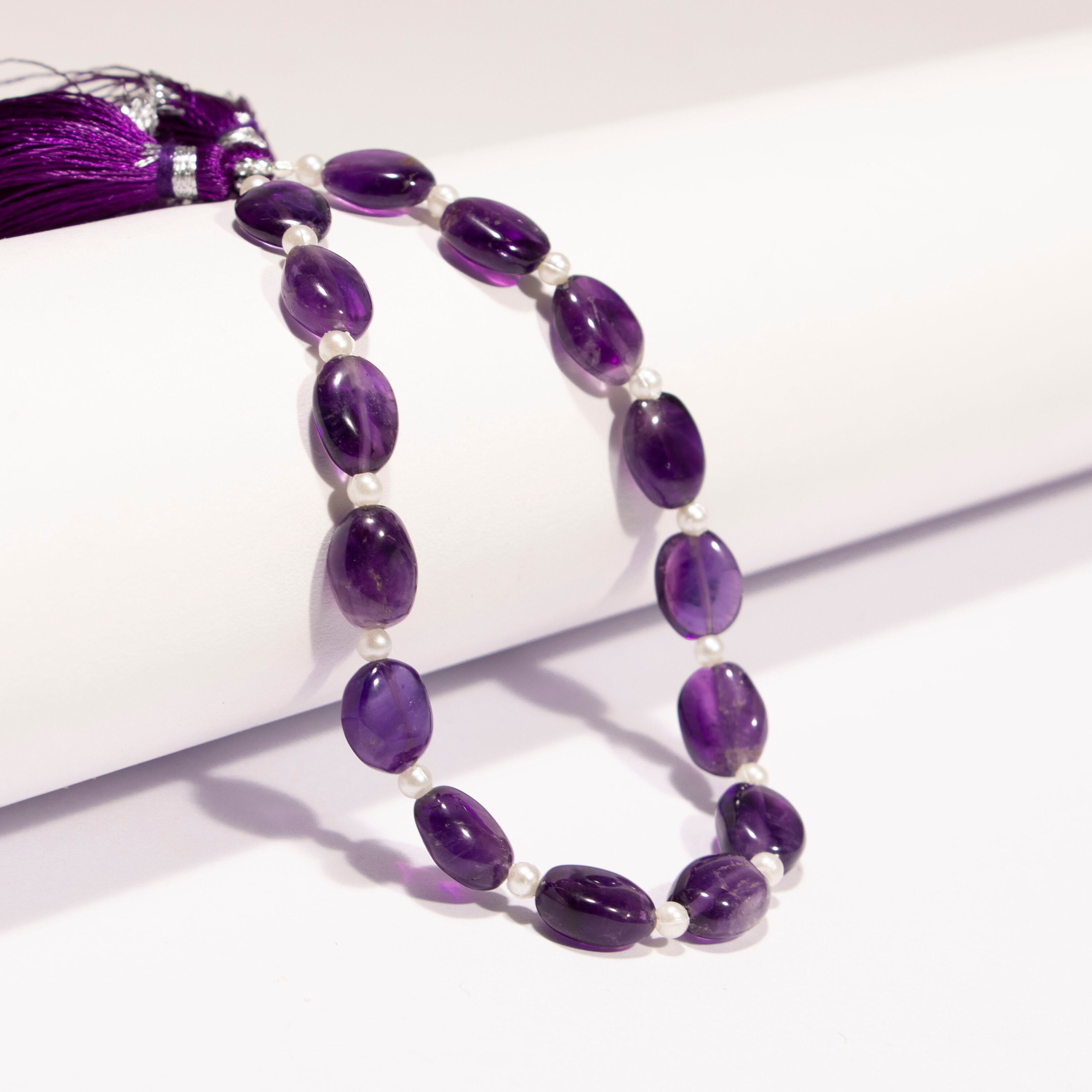 Amethyst Smooth Oval Beads Briolettes, Amethyst Smooth Beads, SKU2347