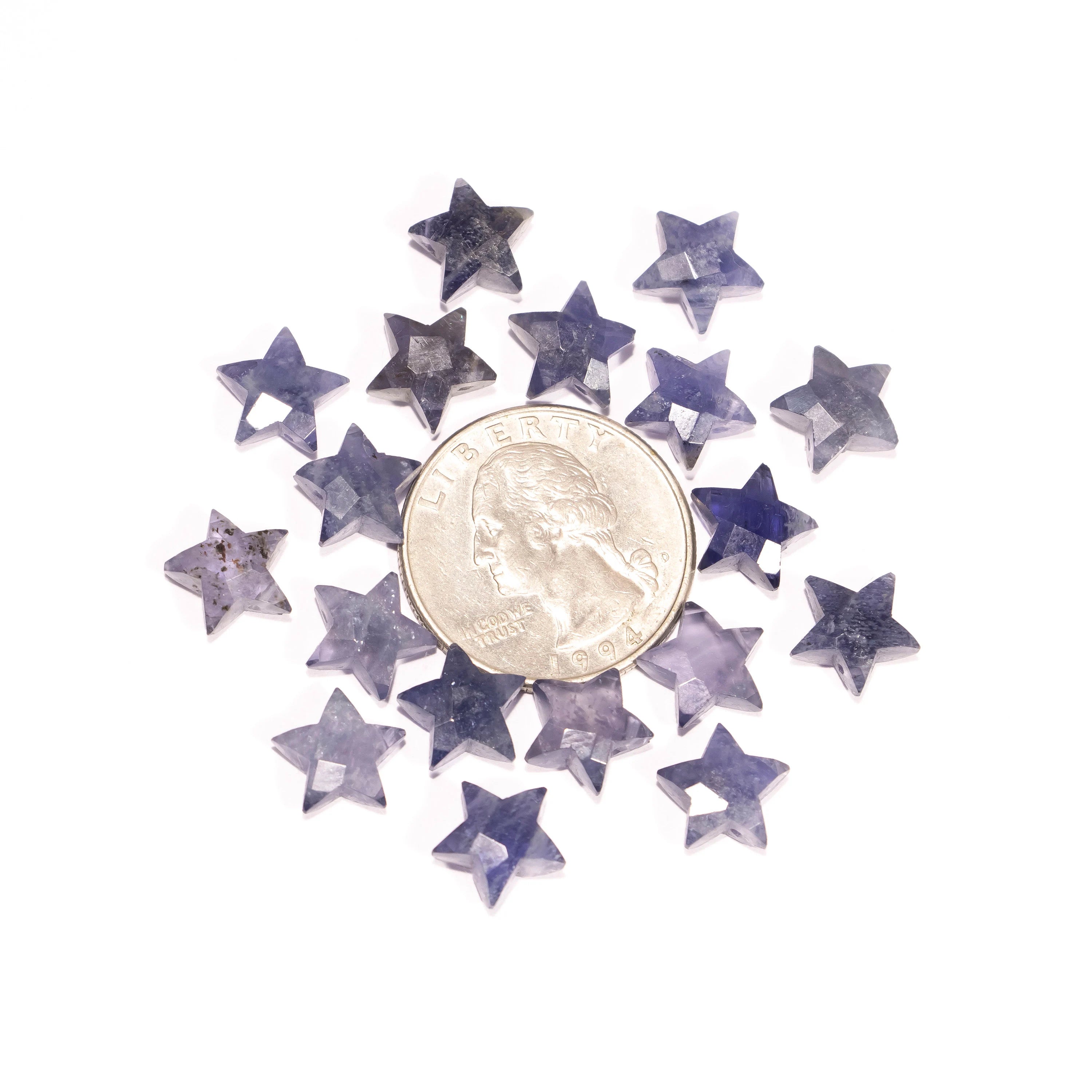 Iolite Star Faceted Gemstone, AA Quality Jewelry Making Star Gemstone, SKU2392