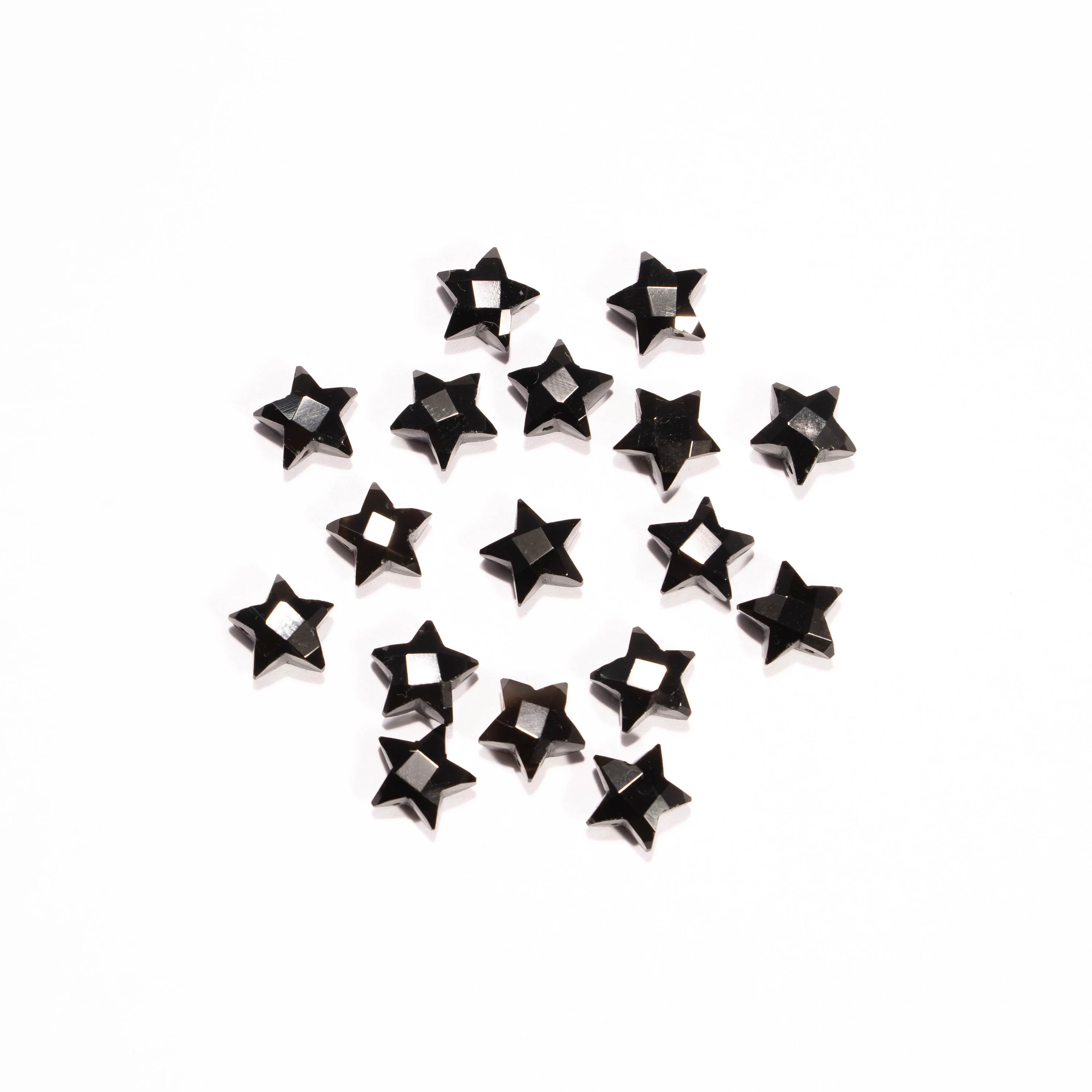 AA Quality Black Onyx Faceted Star Gemstone, Star Onyx Craft Jewelry Making Gemstone, SKU2390
