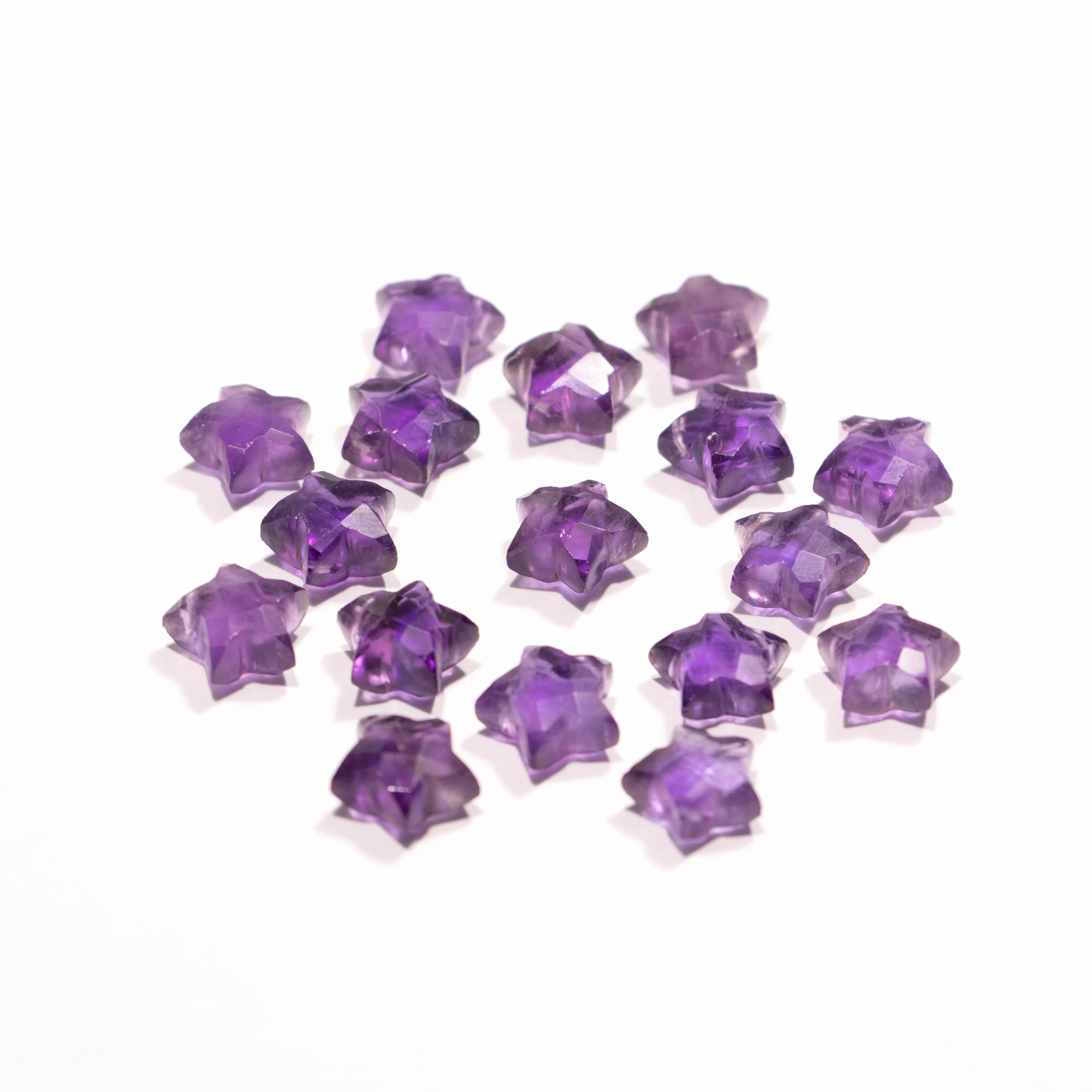 AA Quality Amethyst Faceted Star Gemstone, Amethyst Star stone, SKU2393