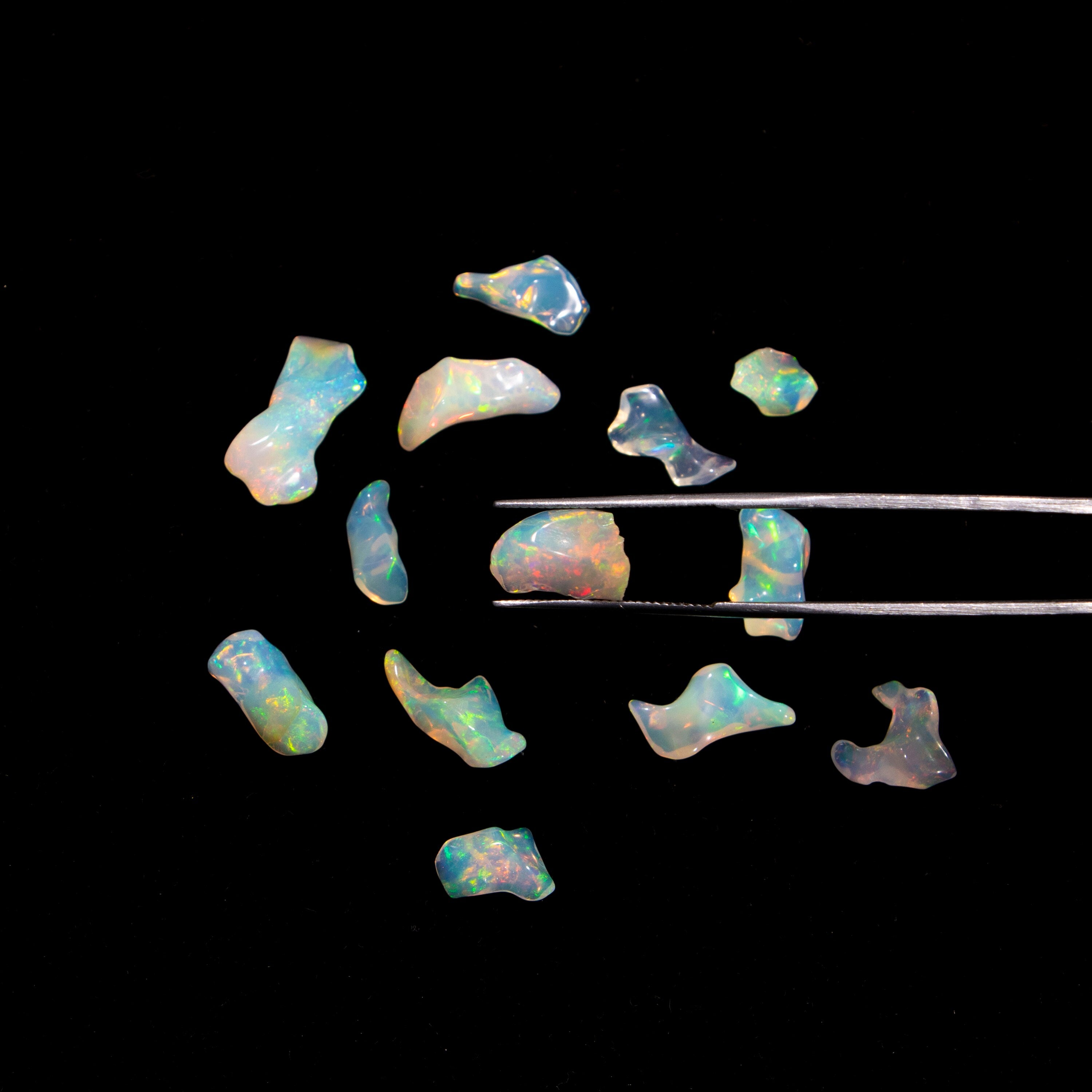 Ethiopian Opal Smooth Unshaped Free Forms, 7x8 mm to 9x15 mm, SKU2349