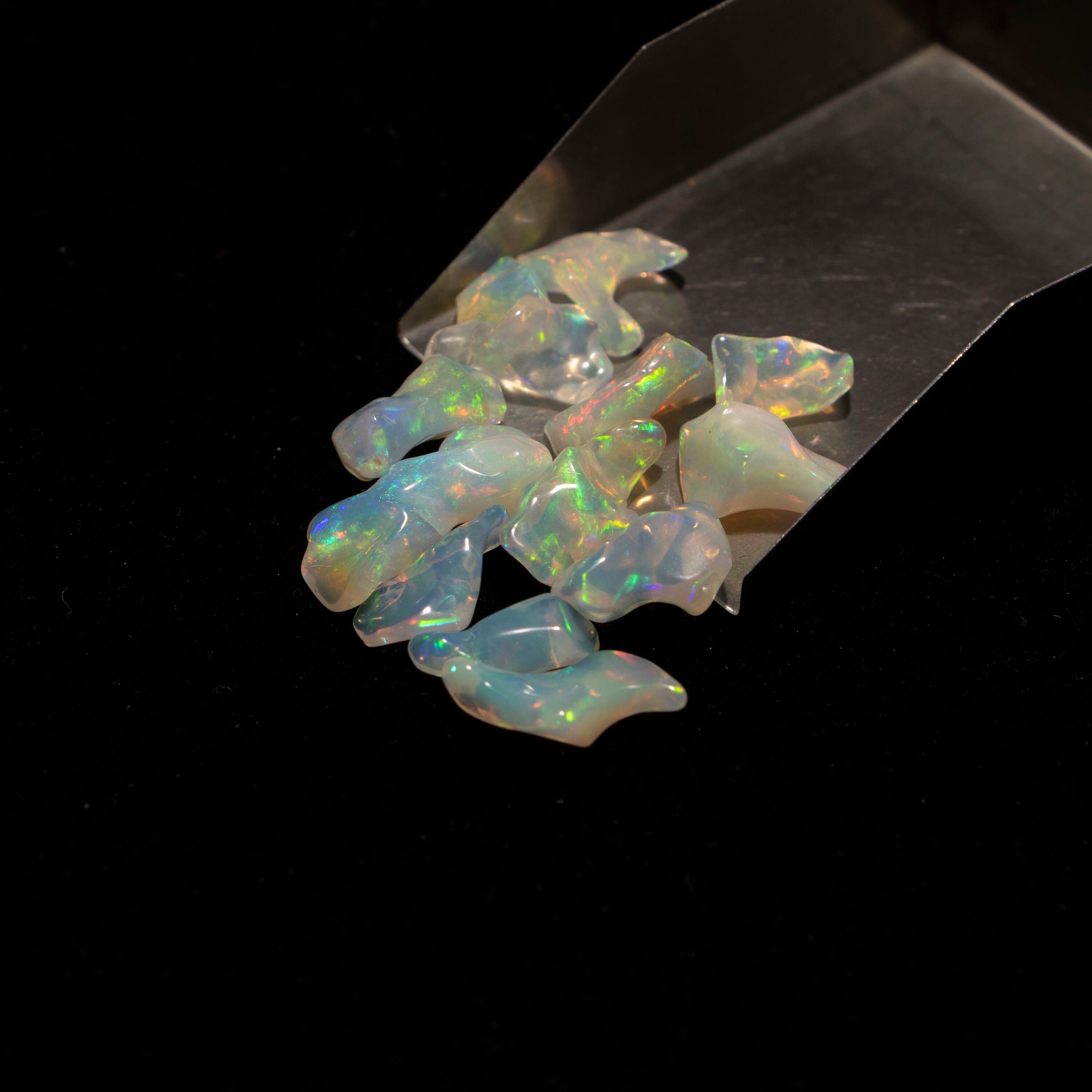Ethiopian Opal Smooth Unshaped Free Forms, 7x8 mm to 9x15 mm, SKU2349