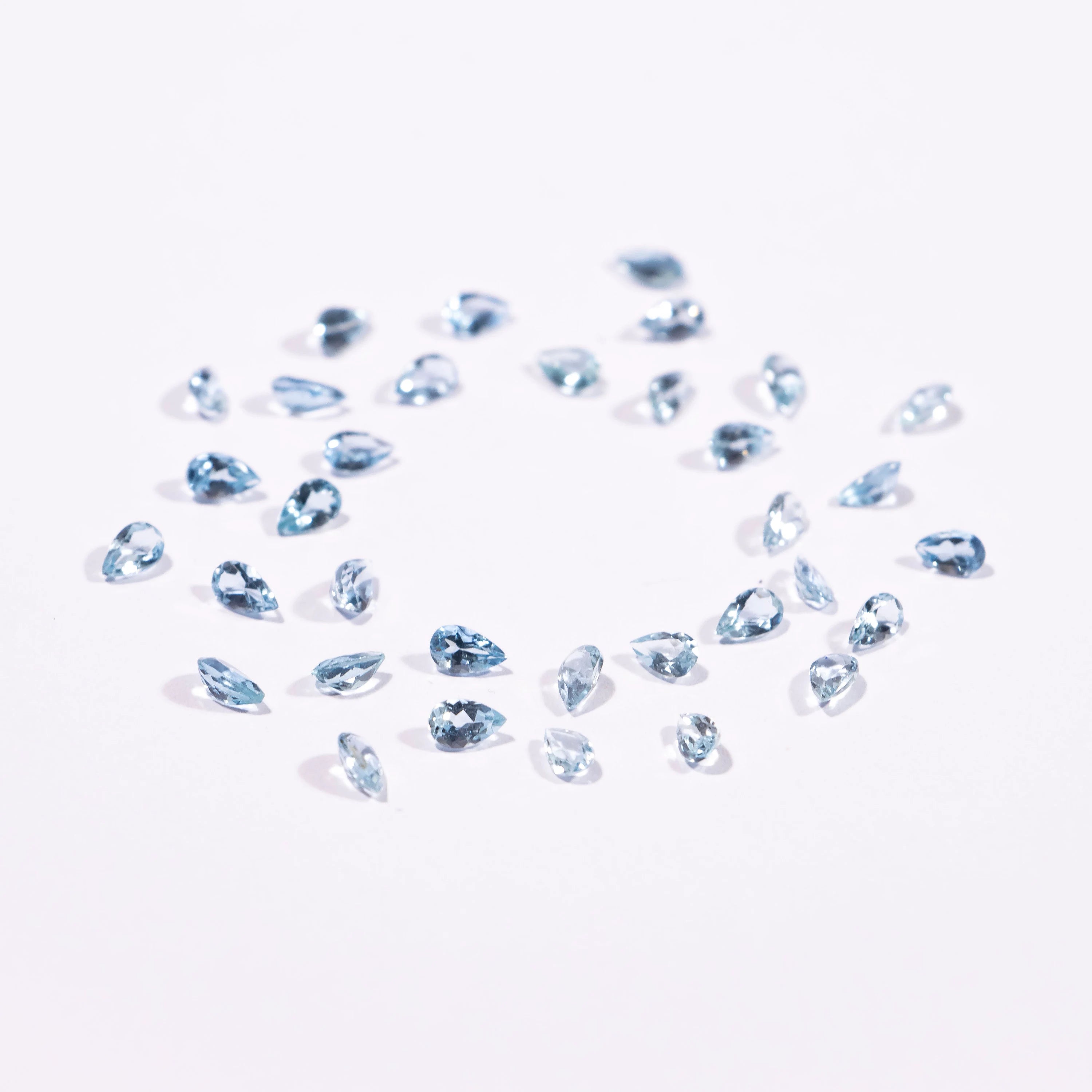 AAA Quality Aquamarine Faceted Pear Cut Stone, Natural Aquamarine Loose Gemstone 3x5 mm, SKU2345