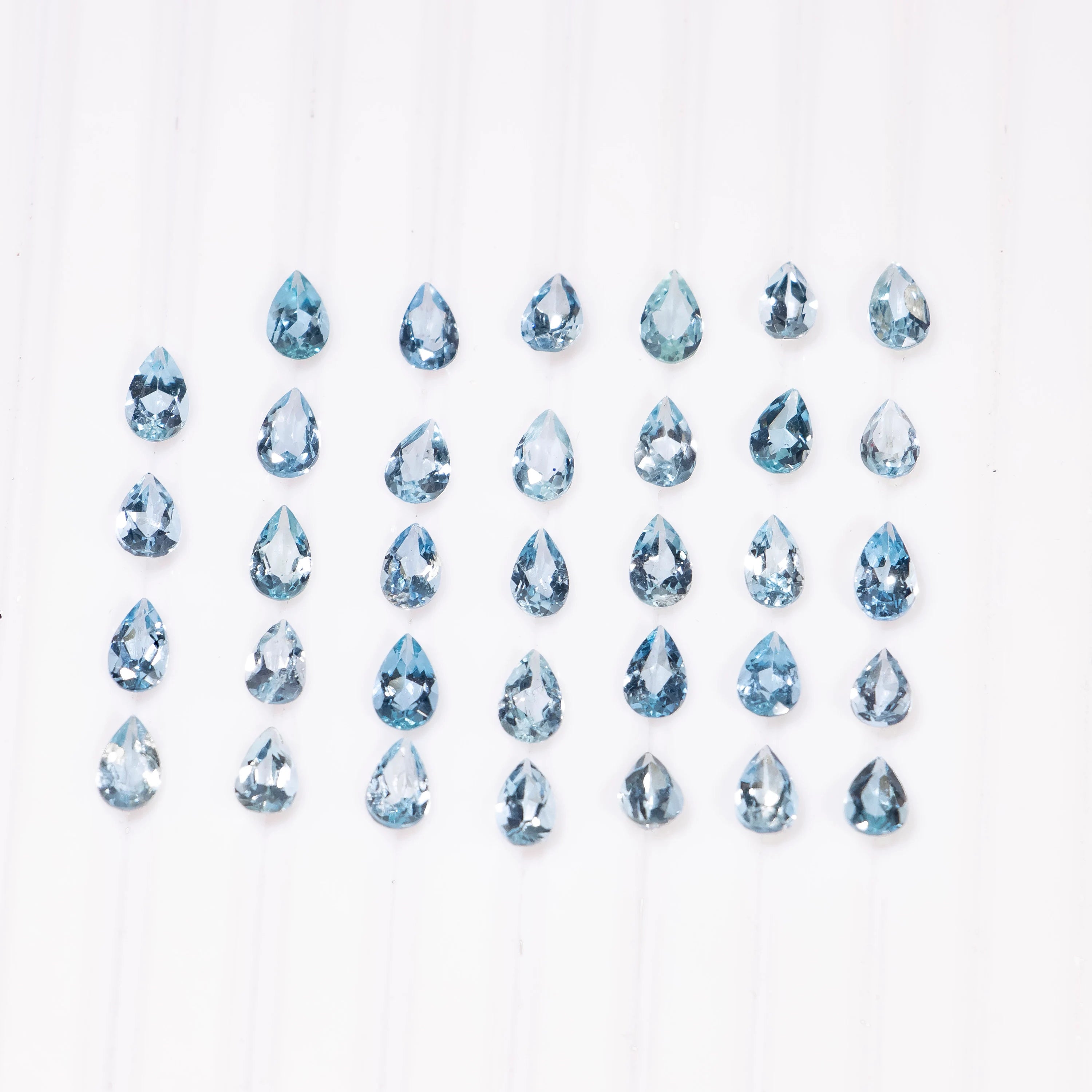 AAA Quality Aquamarine Faceted Pear Cut Stone, Natural Aquamarine Loose Gemstone 3x5 mm, SKU2345
