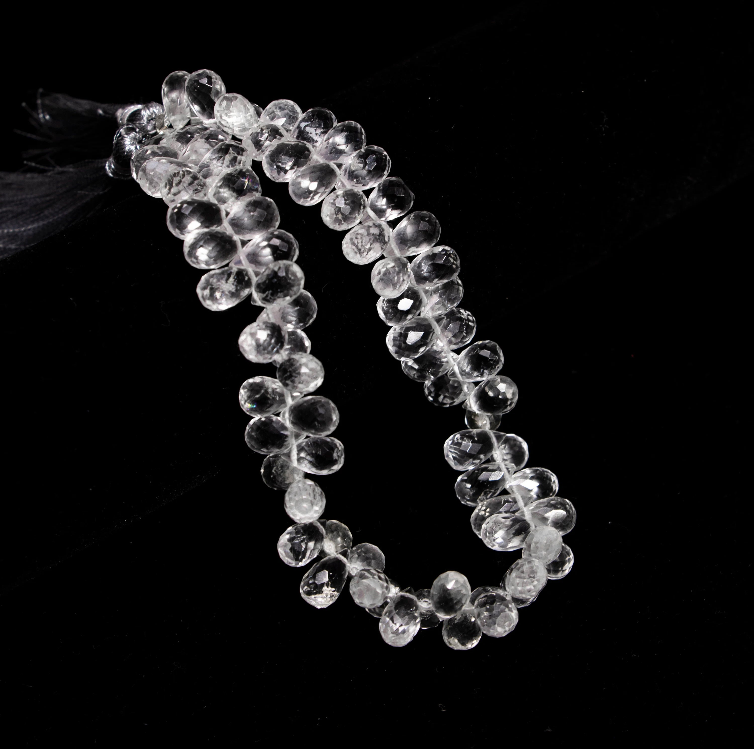 AA Quality Hyalite Opal Faceted Teardrop Beads, Hyalite Opal Side Drilled Drop Beads, Opal Faceted Beads, Jewelry Making Beads