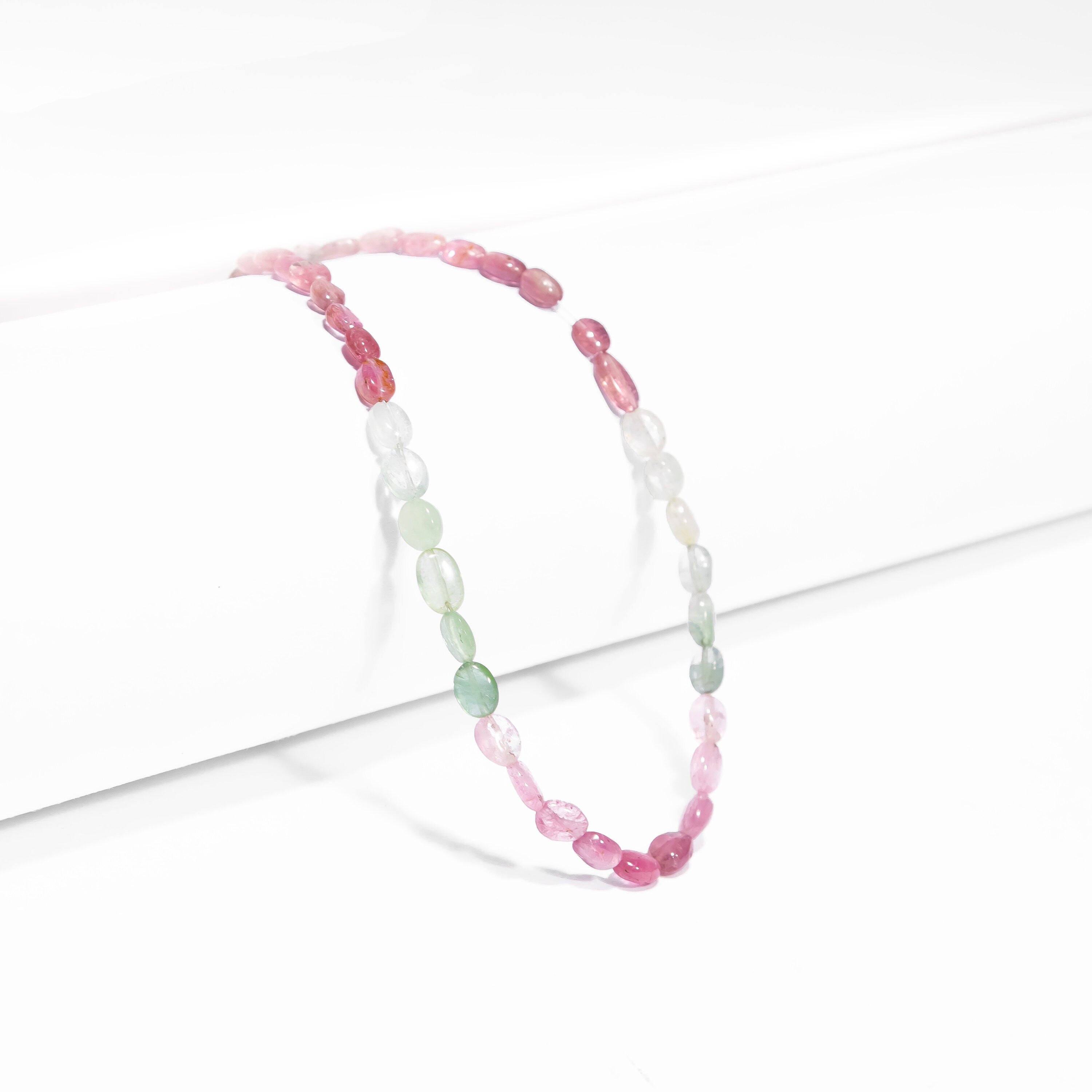 Pink Tourmaline Shaded Plain Oval Beads, Unique Jewelry, Genuine Tourmaline Gemstone Beads, SKU2423