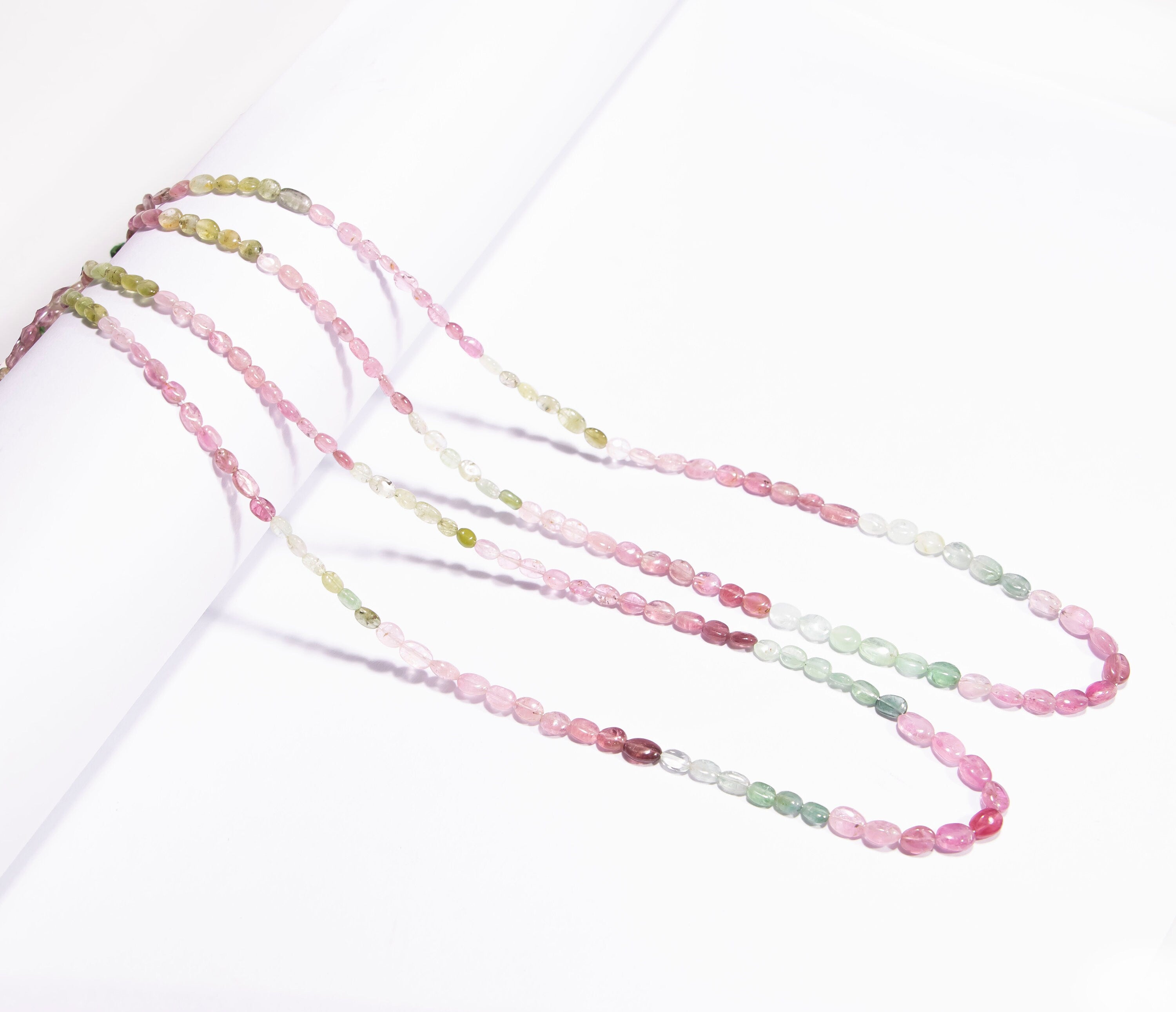 Pink Tourmaline Shaded Plain Oval Beads, Unique Jewelry, Genuine Tourmaline Gemstone Beads, SKU2423