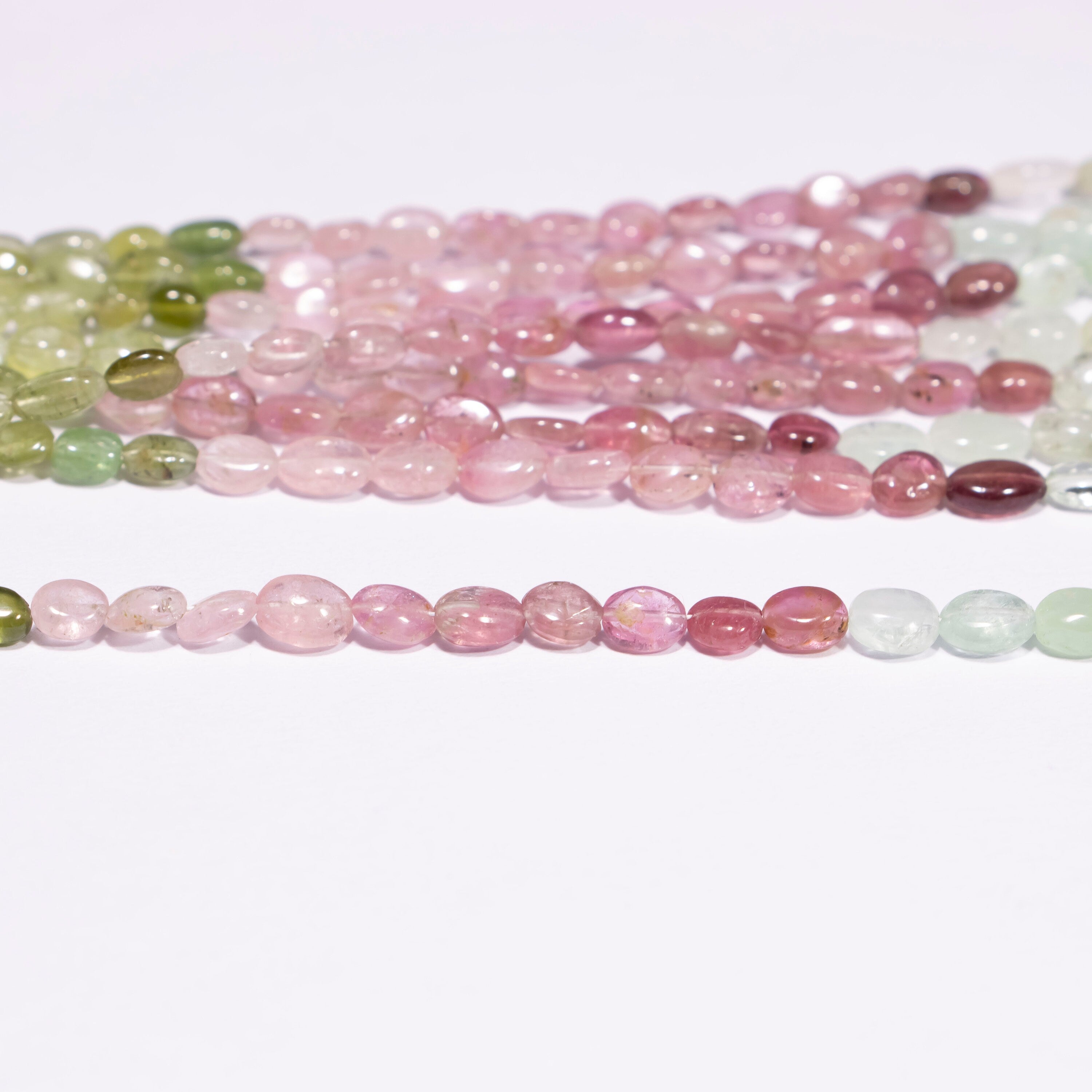 Pink Tourmaline Shaded Plain Oval Beads, Unique Jewelry, Genuine Tourmaline Gemstone Beads, SKU2423