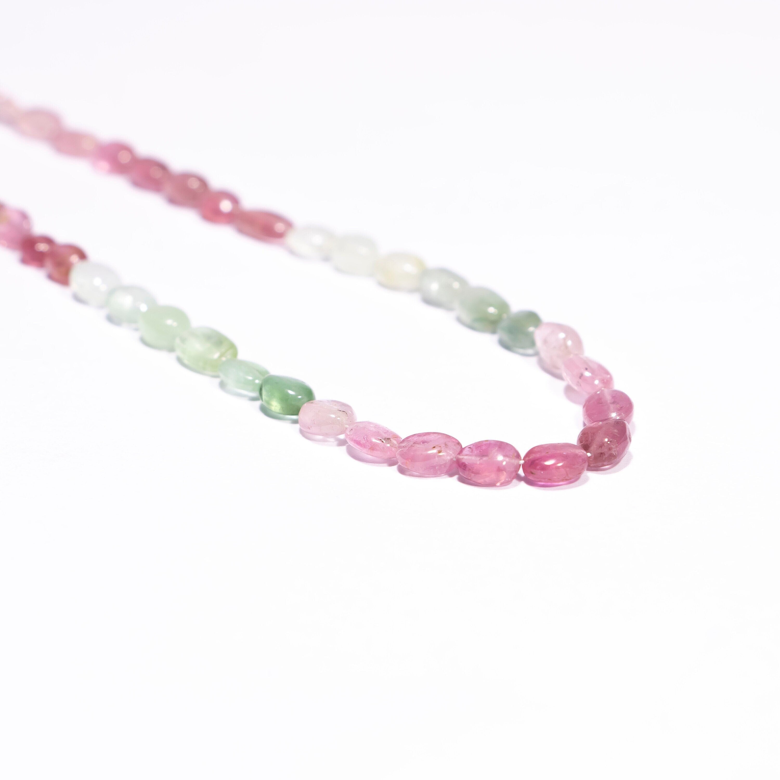 Pink Tourmaline Shaded Plain Oval Beads, Unique Jewelry, Genuine Tourmaline Gemstone Beads, SKU2423