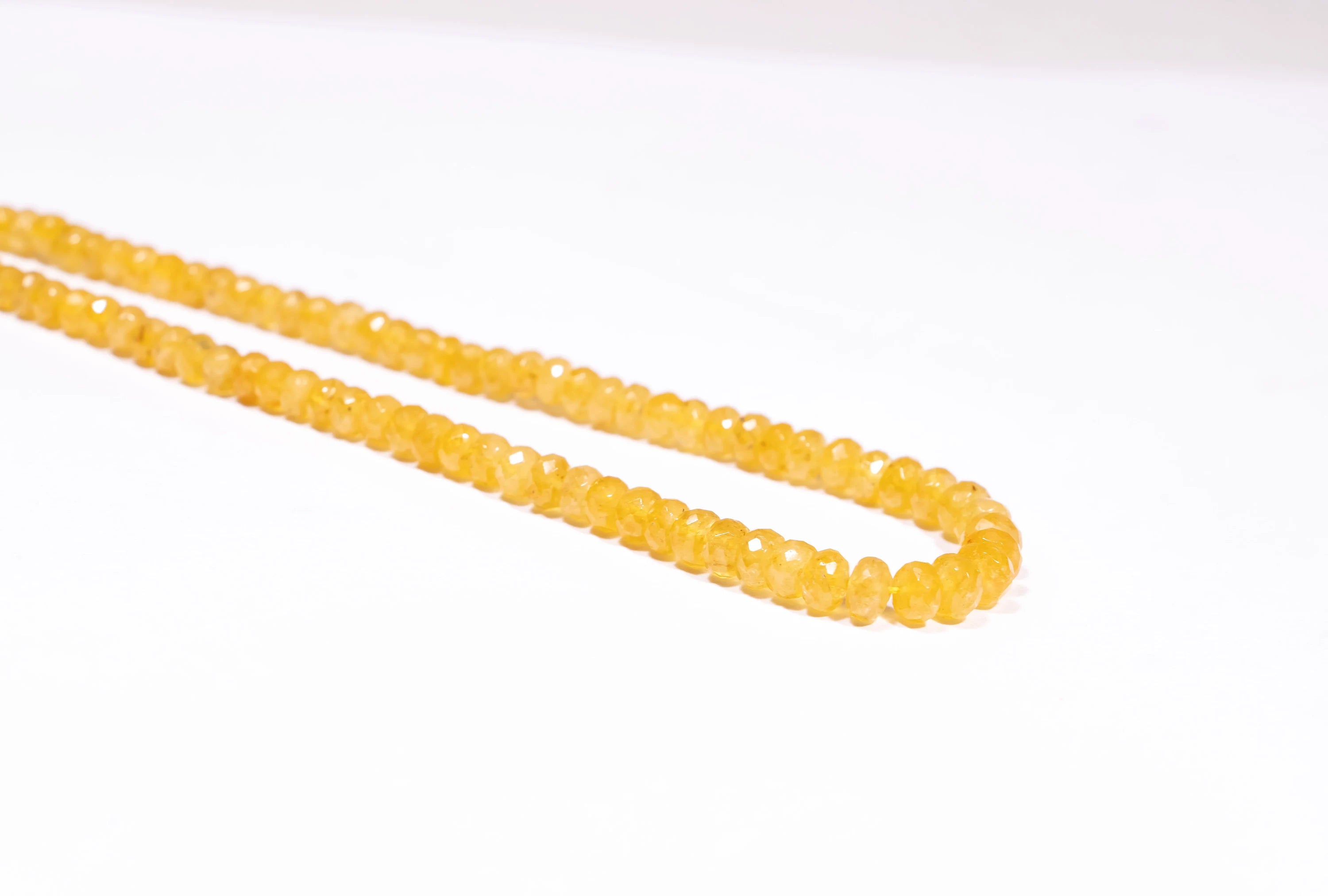 AA Quality Yellow Aquamarine Heliodor Faceted Beads, 3.5 mm To 6 mm Beads, SKU2410