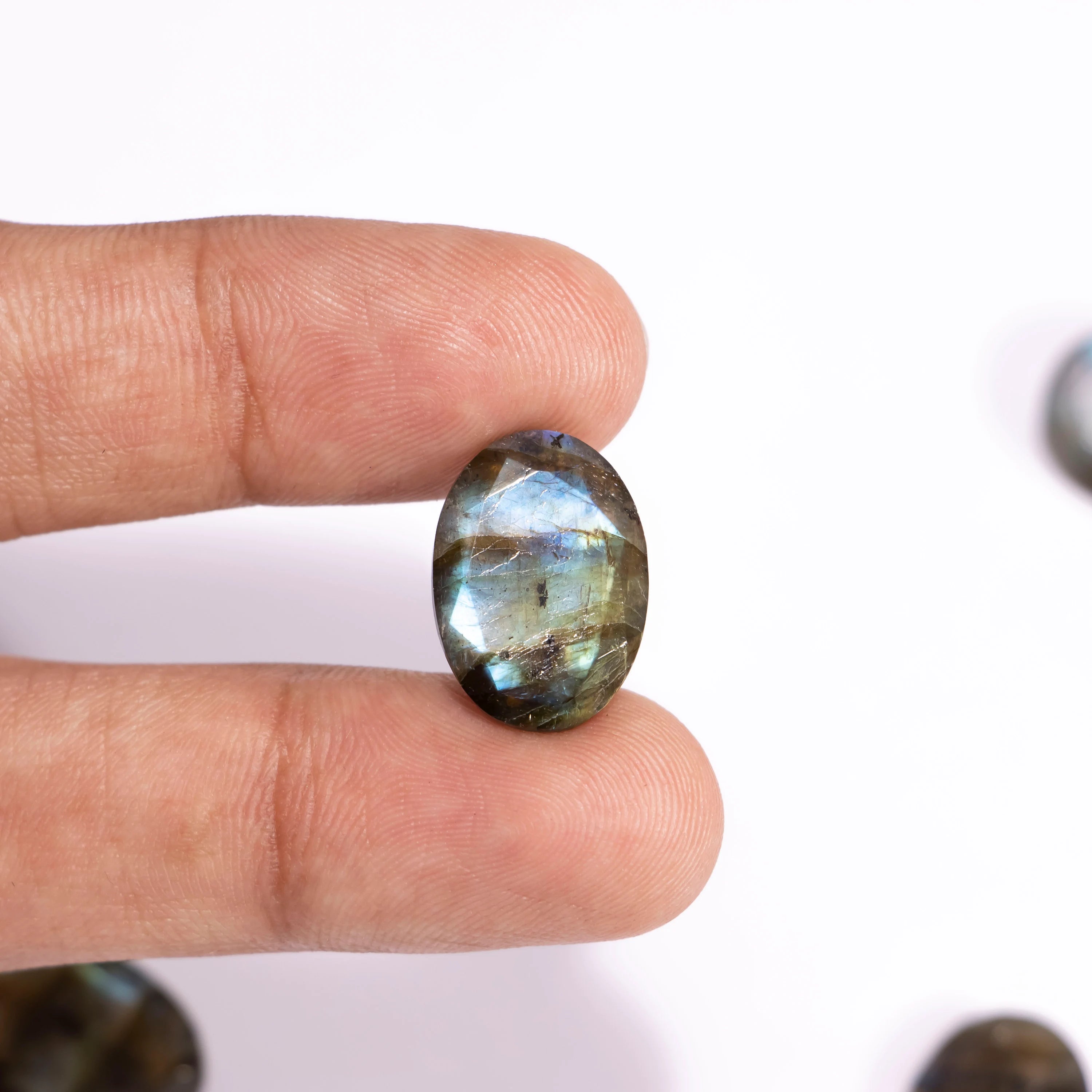 Labradorite Faceted Oval Shape Cabochon, Labradorite Oval Cabs Ring Stone, Loose Gemstone, Labradorite Jewelry Making Gemstone