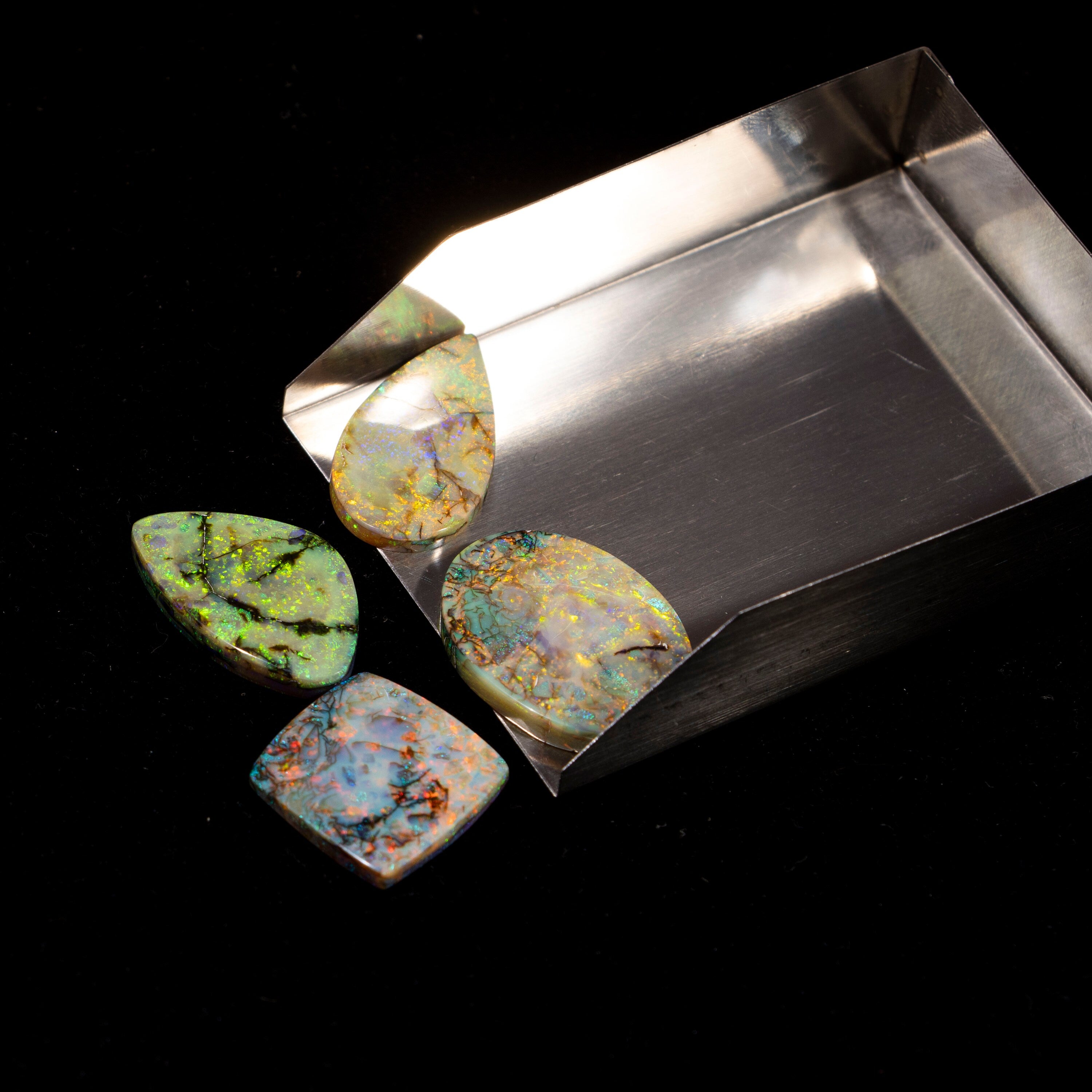 Natural Sterling Opal Smooth Cabochon, Unique Opal Loose Gemstone, SKU2356
