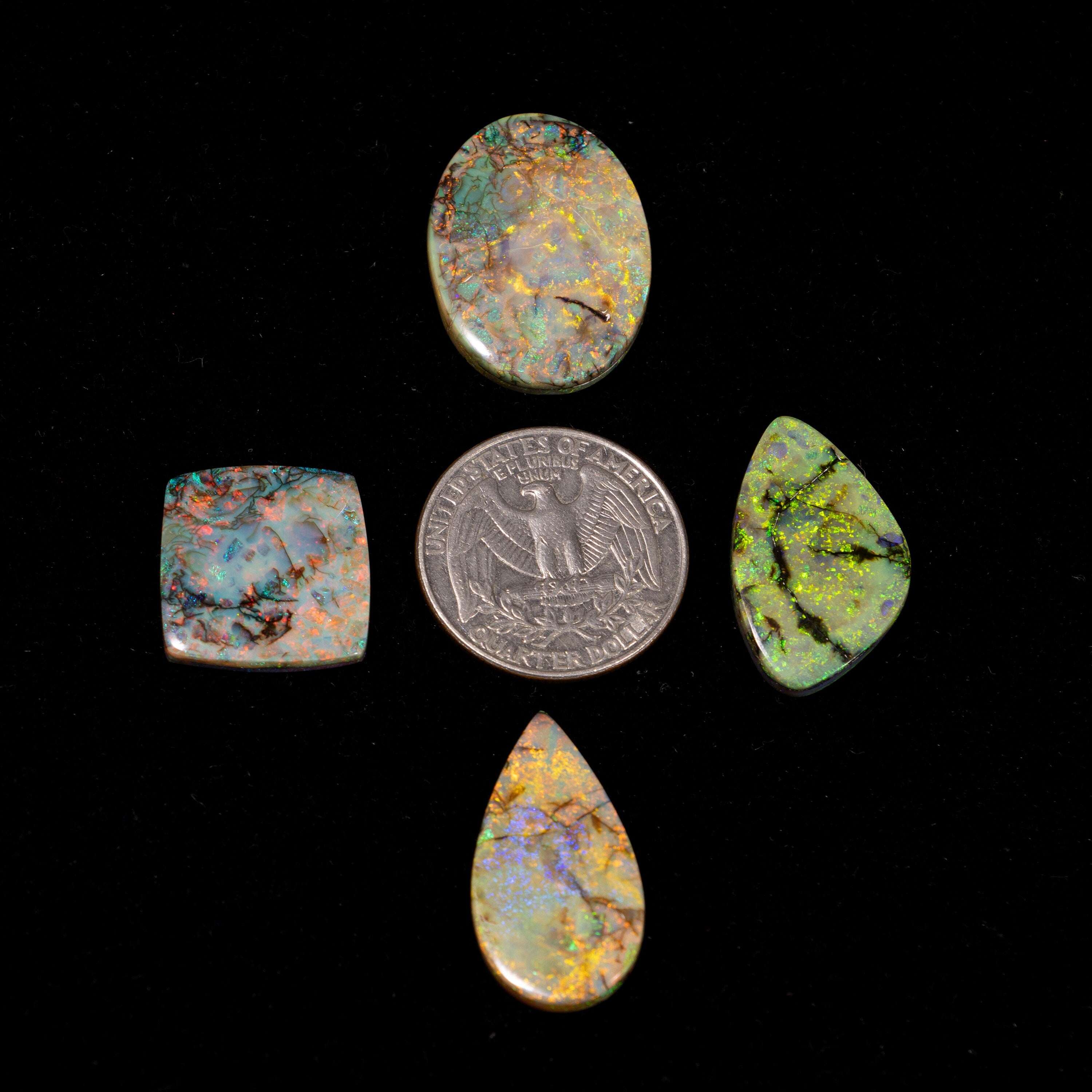 Natural Sterling Opal Smooth Cabochon, Unique Opal Loose Gemstone, SKU2356