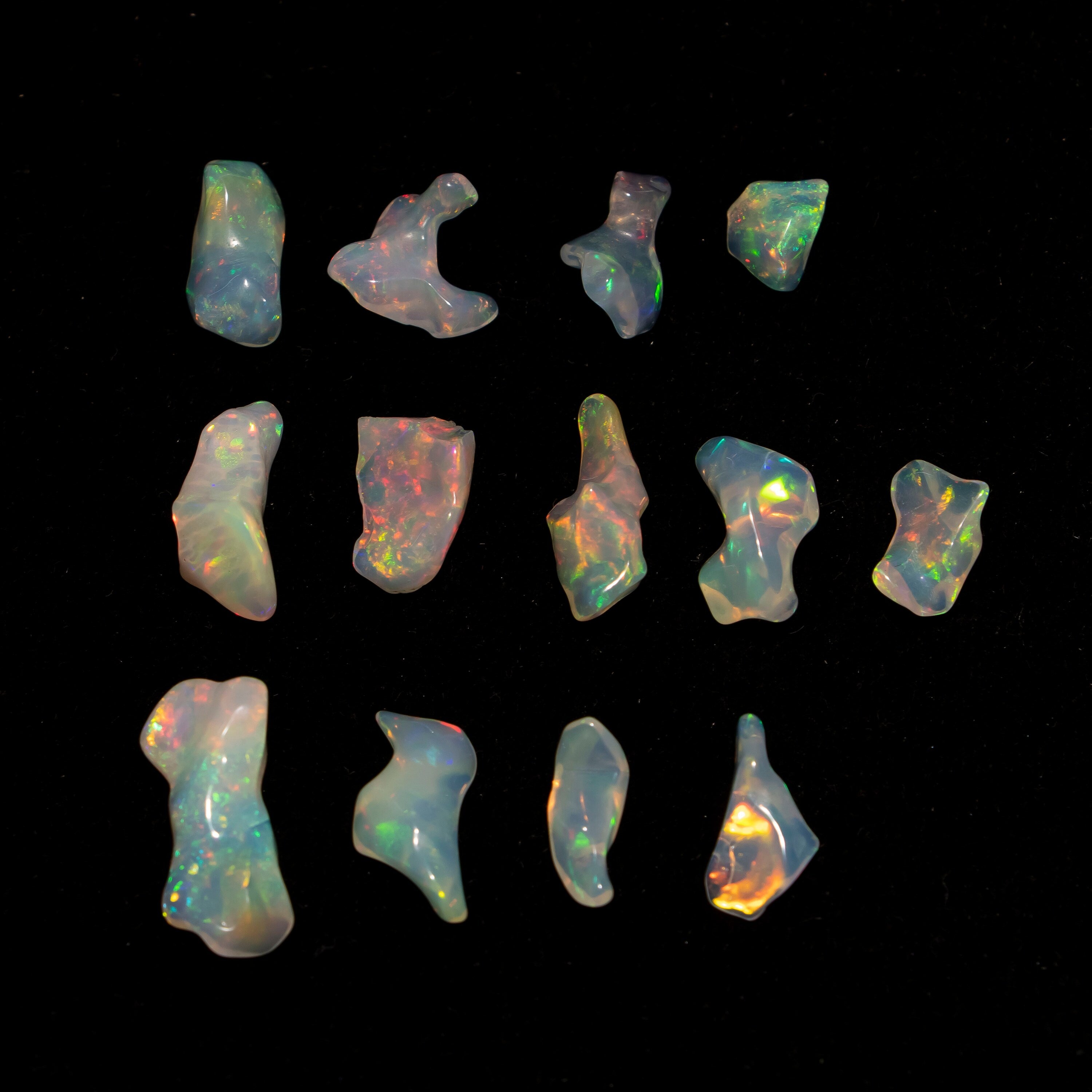 Ethiopian Opal Smooth Unshaped Free Forms, 7x8 mm to 9x15 mm, SKU2349