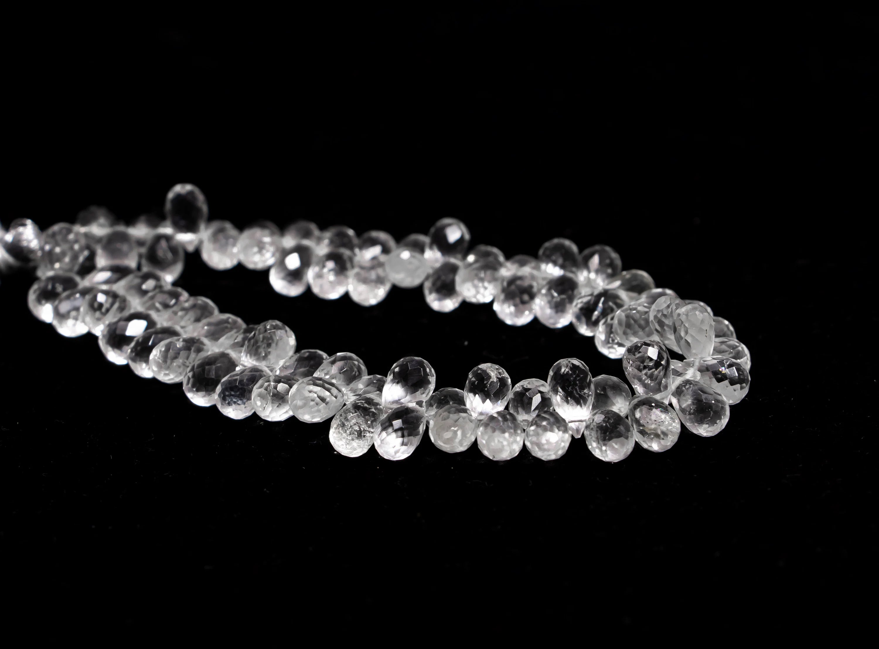 AA Quality Hyalite Opal Faceted Teardrop Beads, Hyalite Opal Side Drilled Drop Beads, Opal Faceted Beads, Jewelry Making Beads