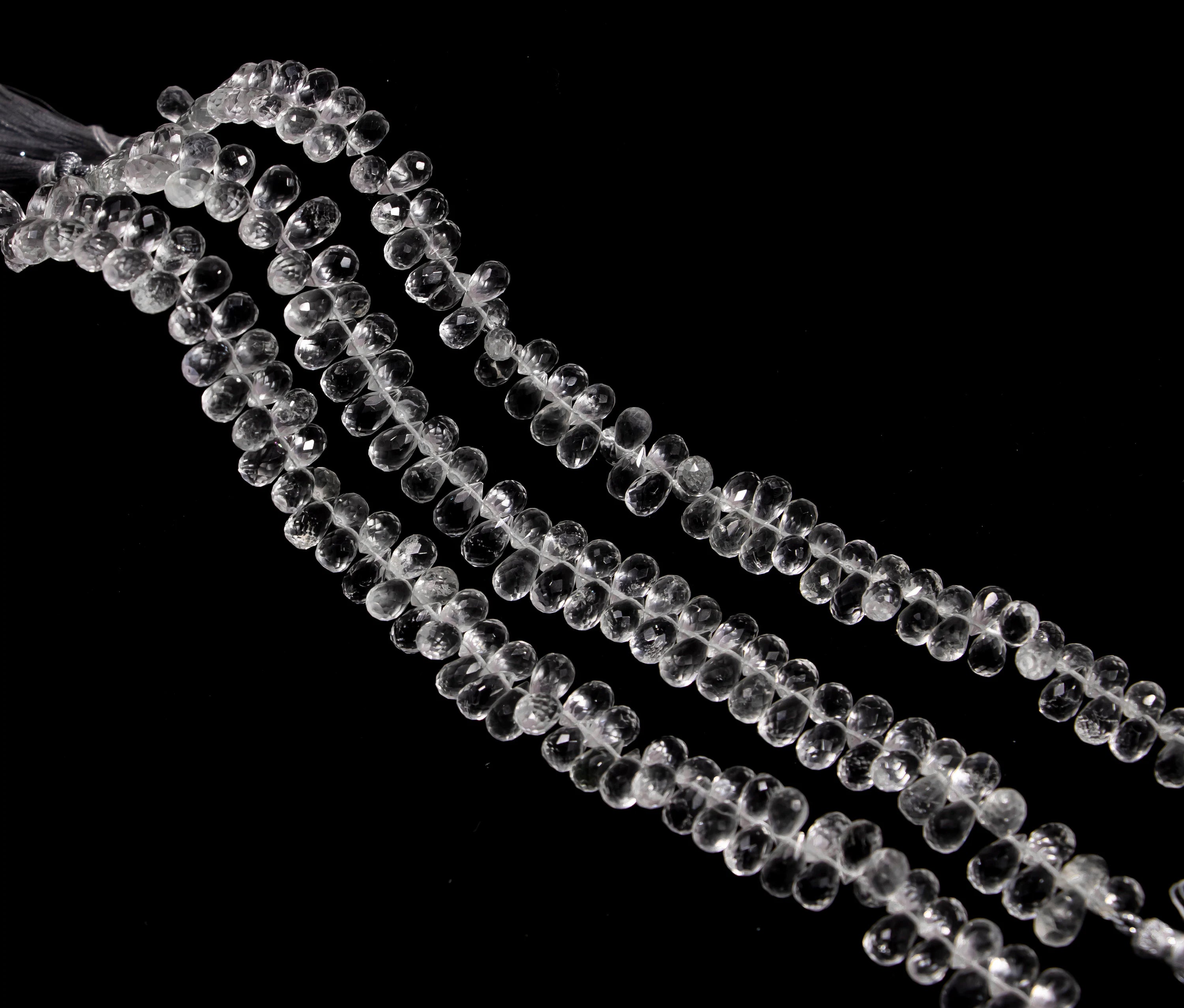 AA Quality Hyalite Opal Faceted Teardrop Beads, Hyalite Opal Side Drilled Drop Beads, Opal Faceted Beads, Jewelry Making Beads
