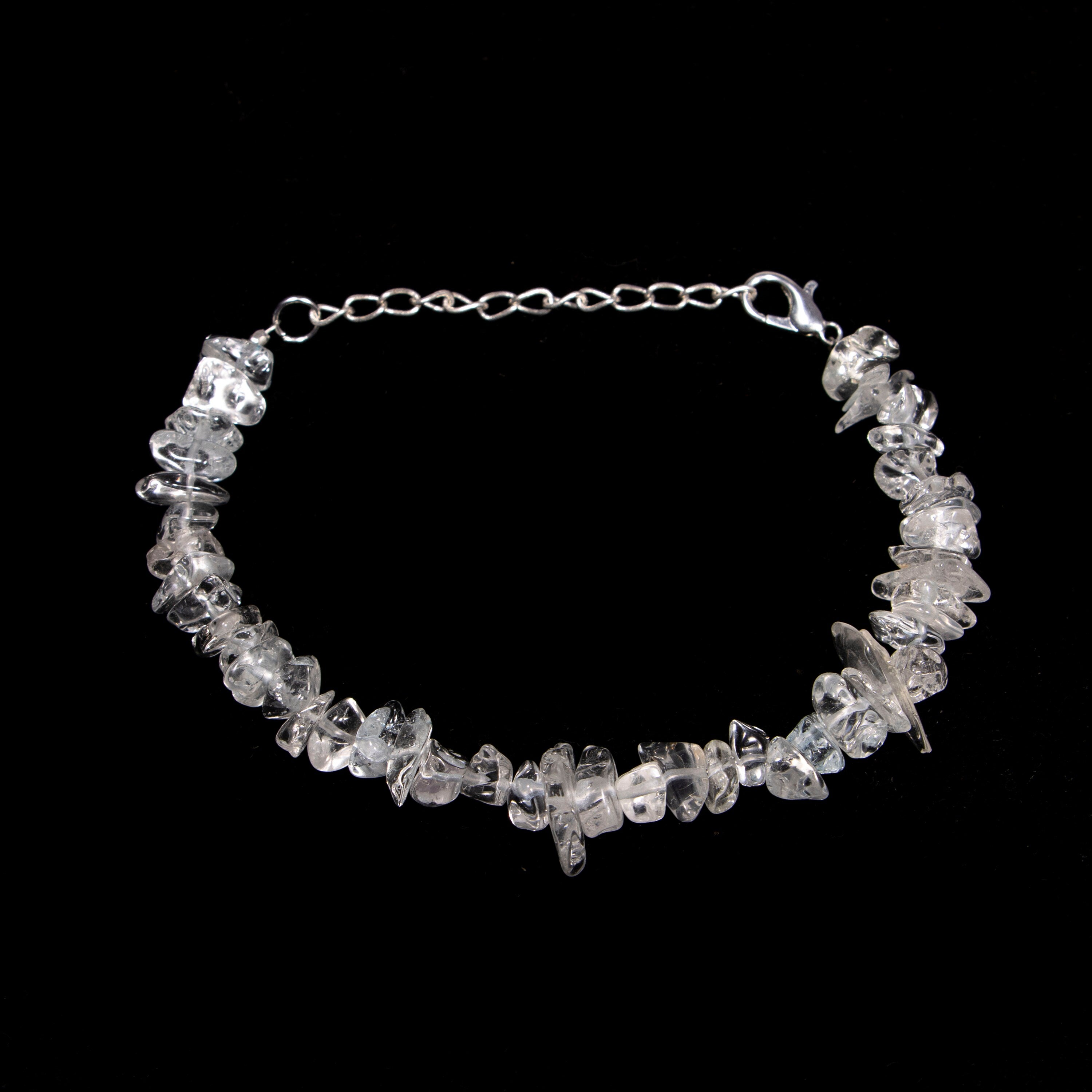 White Topaz Smooth Uncut Beads Bracelet, 4 mm - 6 mm, SKU2433