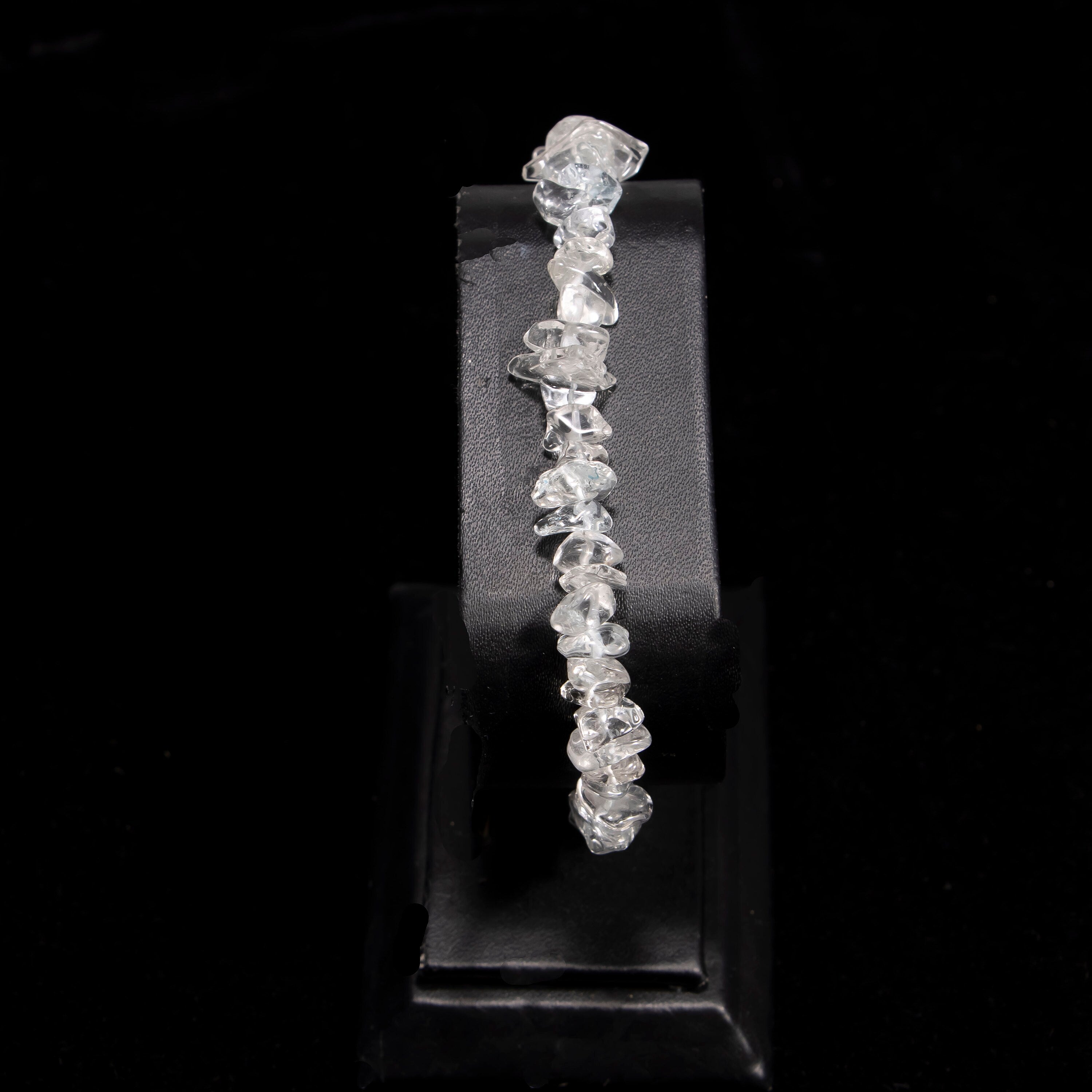 White Topaz Smooth Uncut Beads Bracelet, 4 mm - 6 mm, SKU2433
