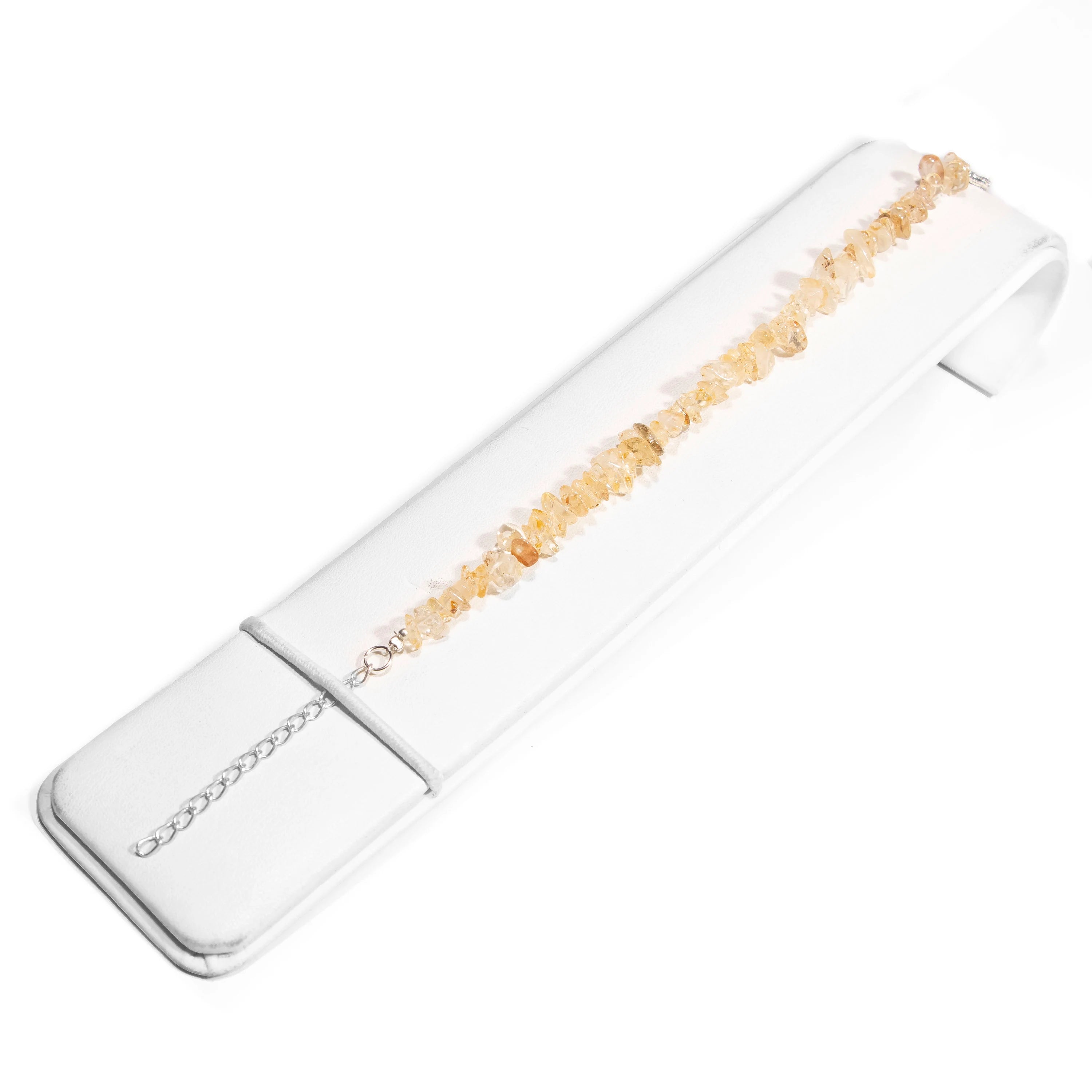 Citrine Smooth Uncut Beads Bracelet, 4mm - 6mm, SKU2439