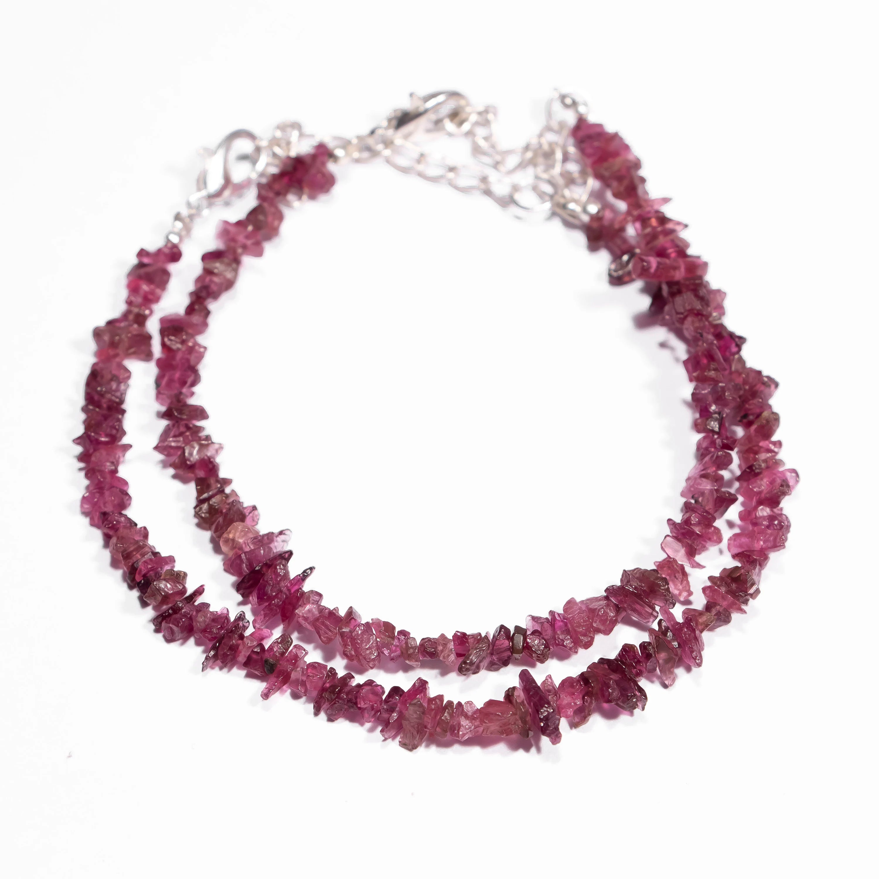 Rubelite Tourmaline Uncut Beads Bracelet, 3 mm - 4 mm, SKU2440