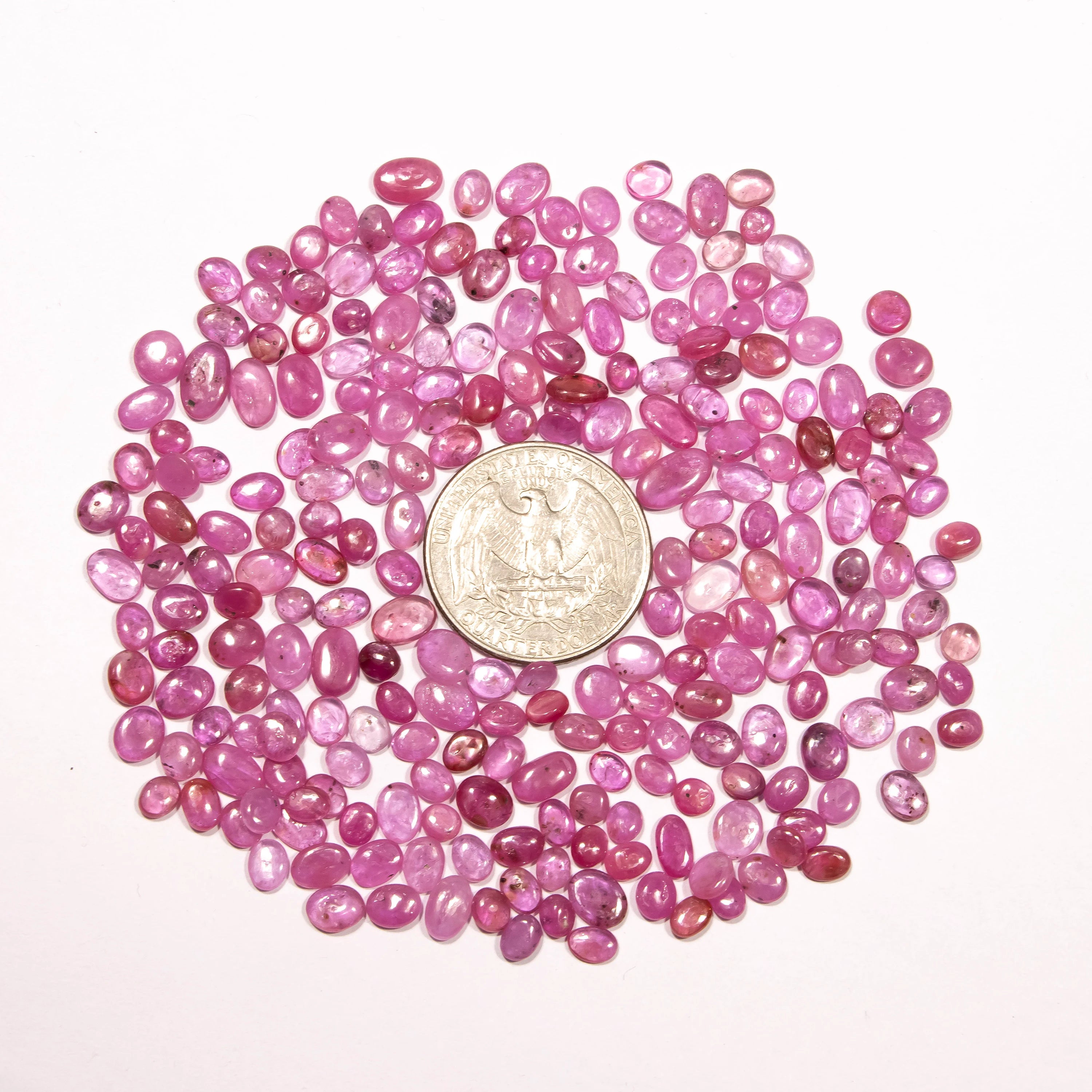 AA Quality Pink Sapphire Smooth Slices, Natural Loose Sapphire Gemstone, SKU2184