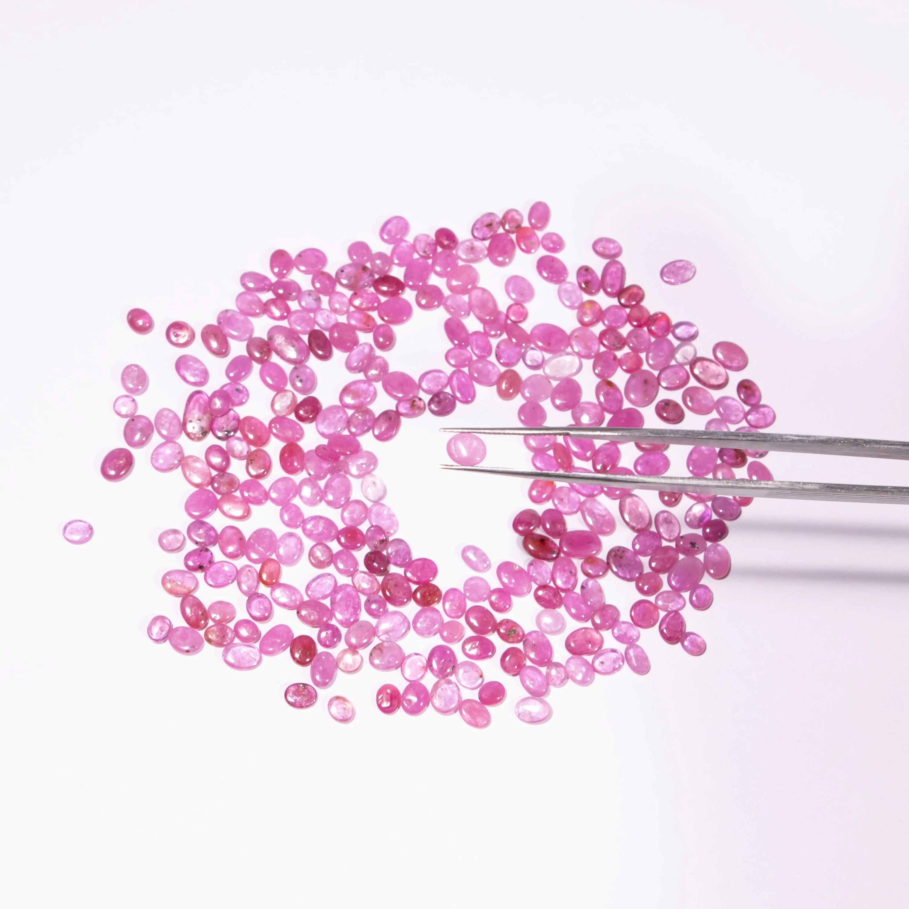 AA Quality Pink Sapphire Smooth Slices, Natural Loose Sapphire Gemstone, SKU2184
